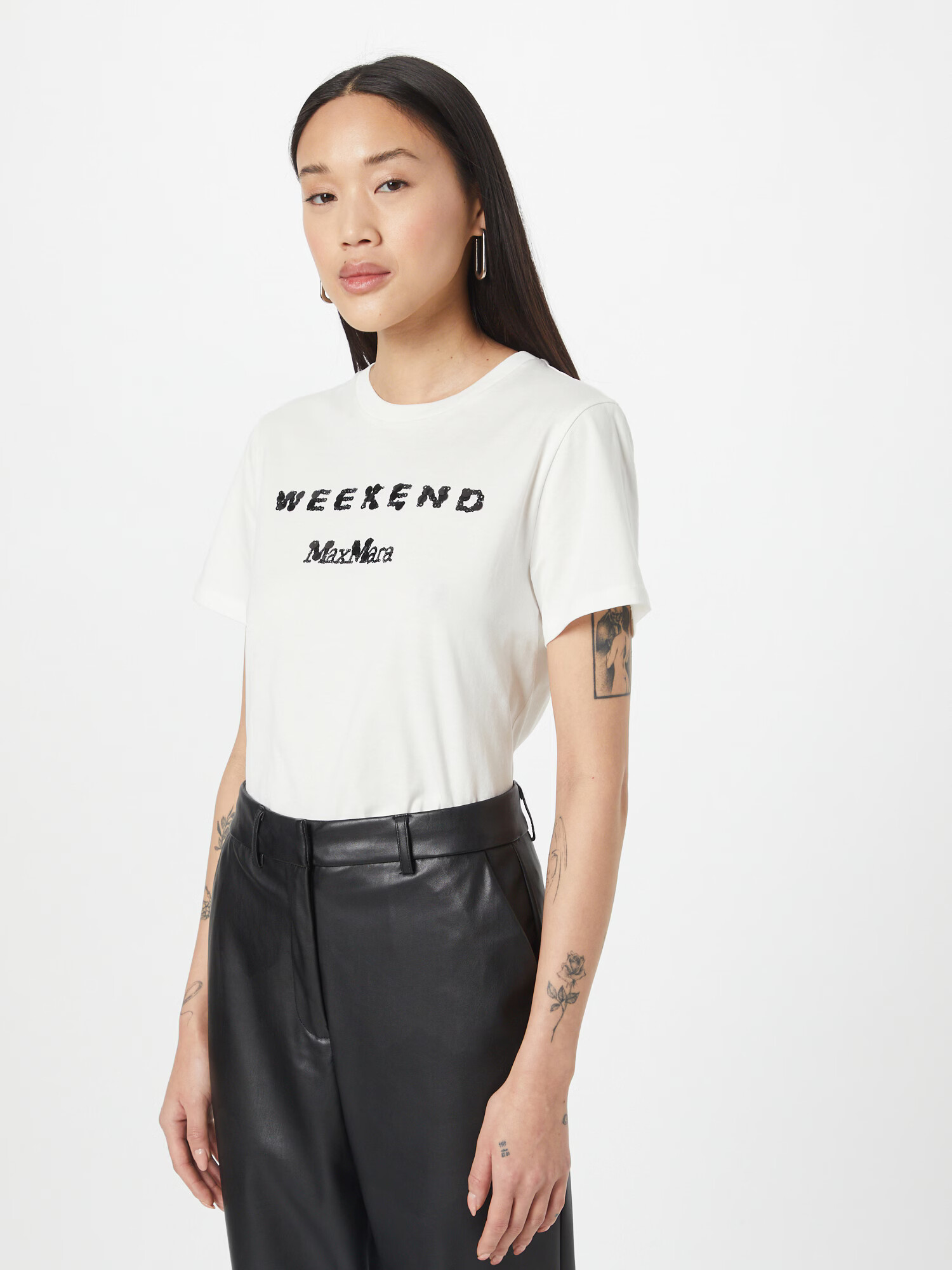 Weekend Max Mara Tricou 'TALENTO' negru / alb - Pled.ro