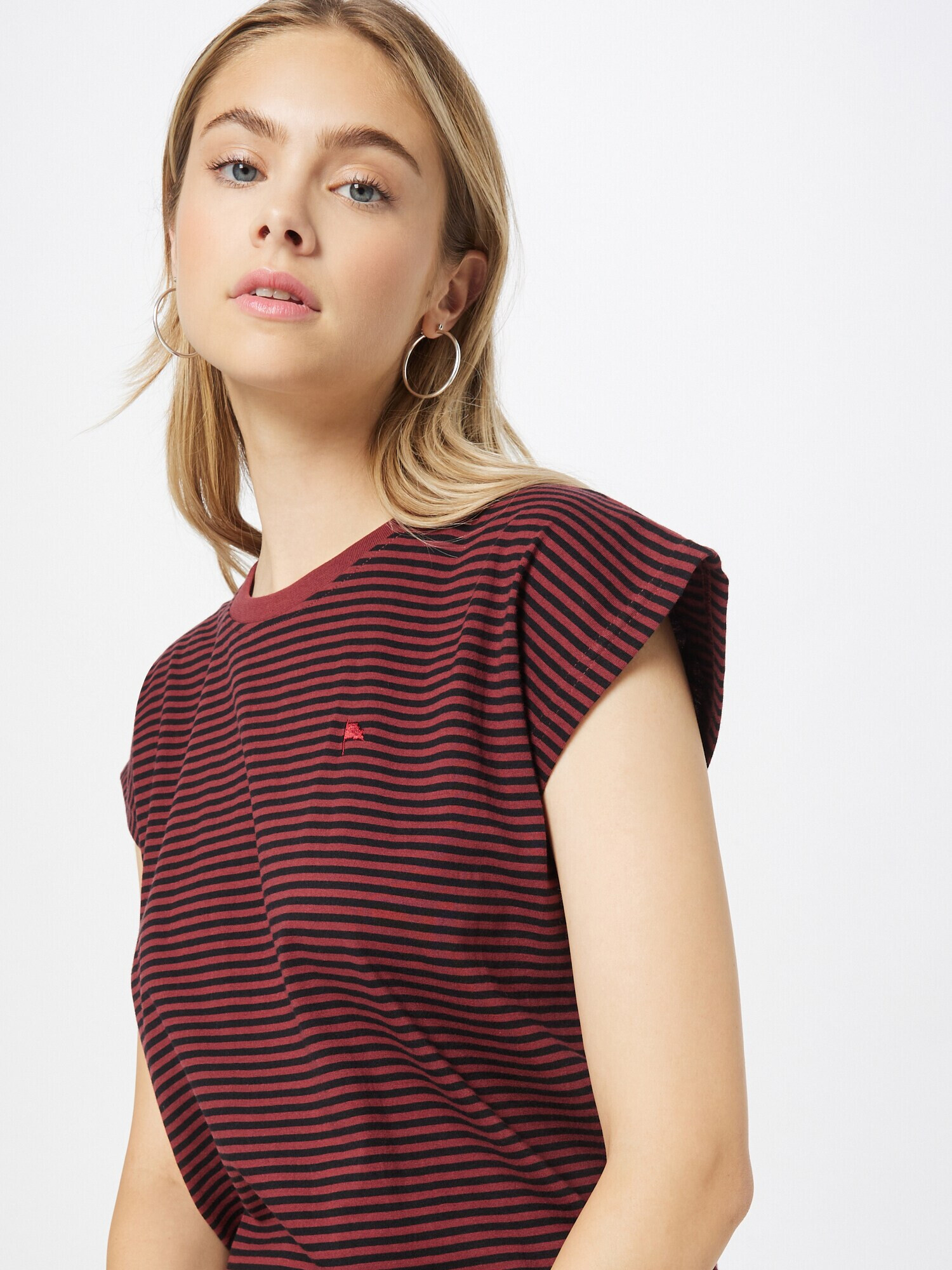 Wemoto Tricou 'Erin' roșu burgundy / negru - Pled.ro