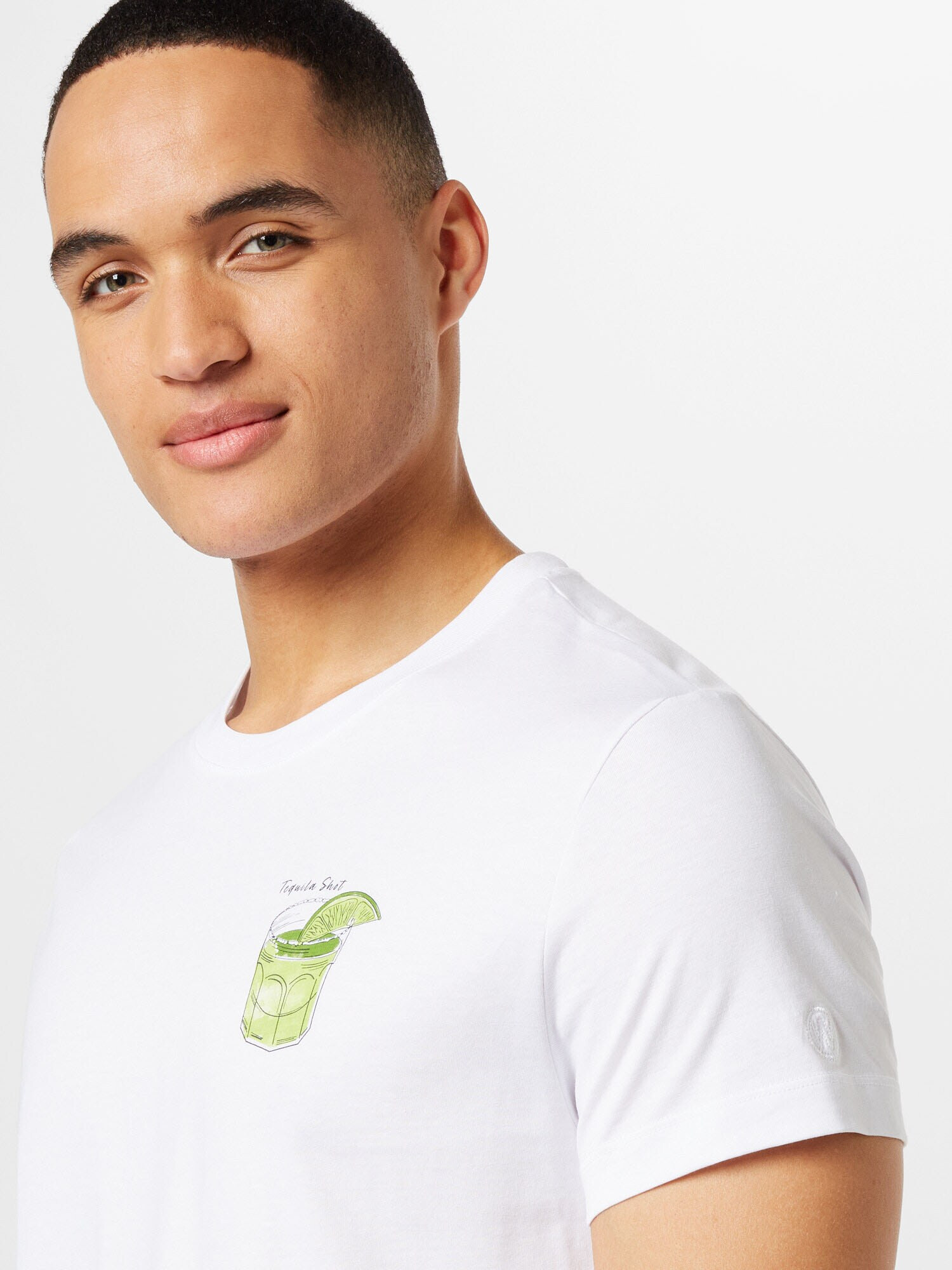 WESTMARK LONDON Tricou 'Cocktail Tequila' verde deschis / alb - Pled.ro