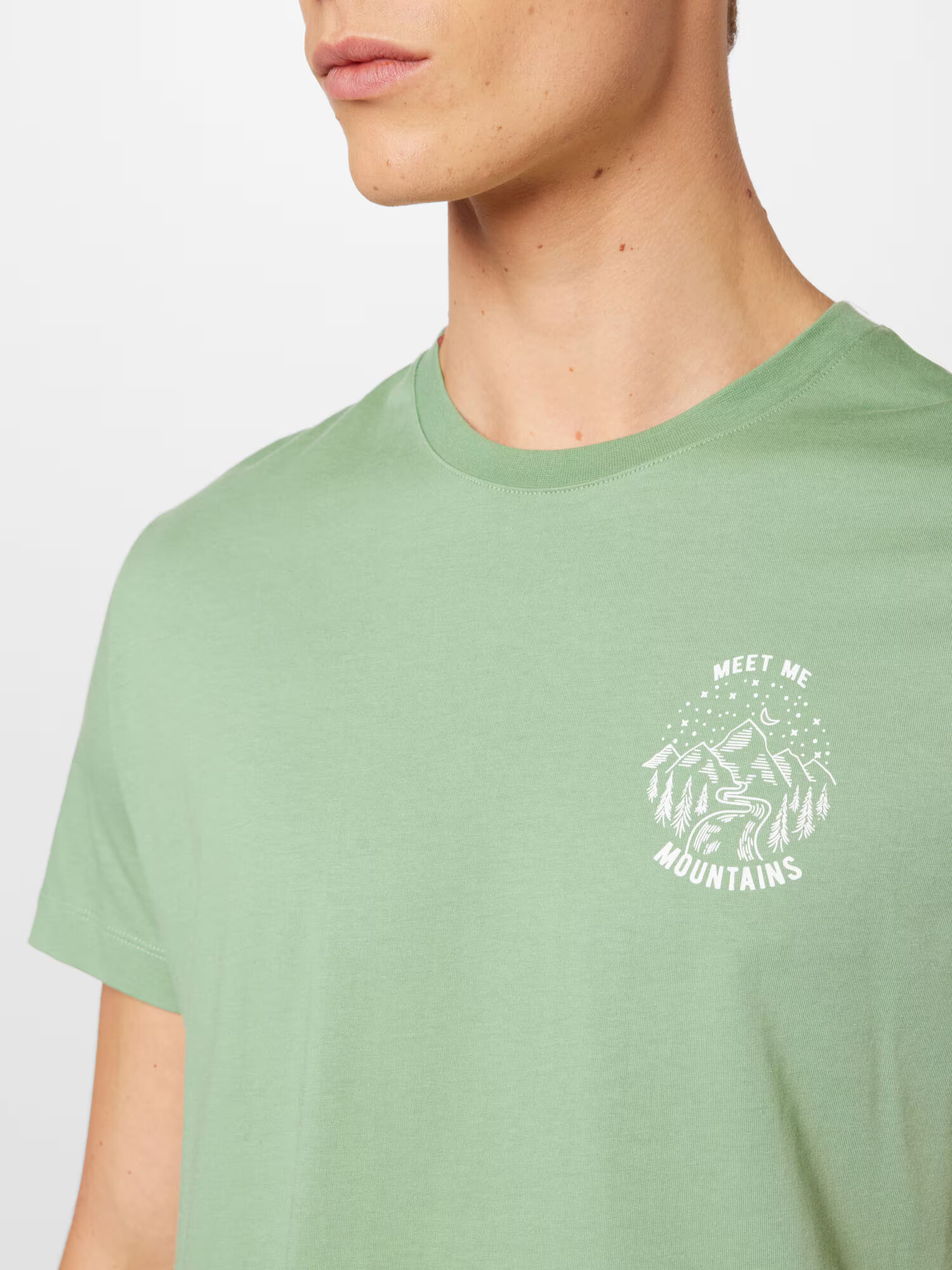 WESTMARK LONDON Tricou 'MEET' verde deschis / alb - Pled.ro