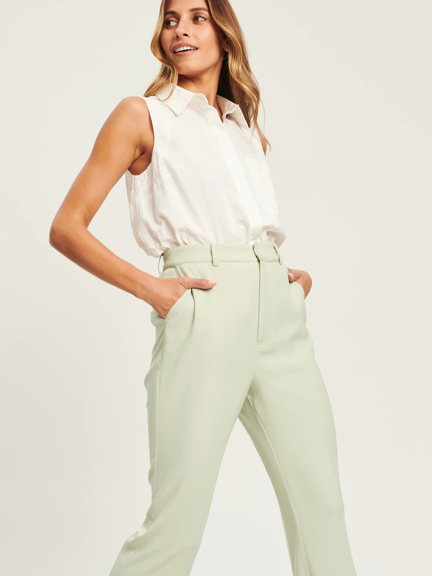 Willa Pantaloni 'CHARLY' verde - Pled.ro