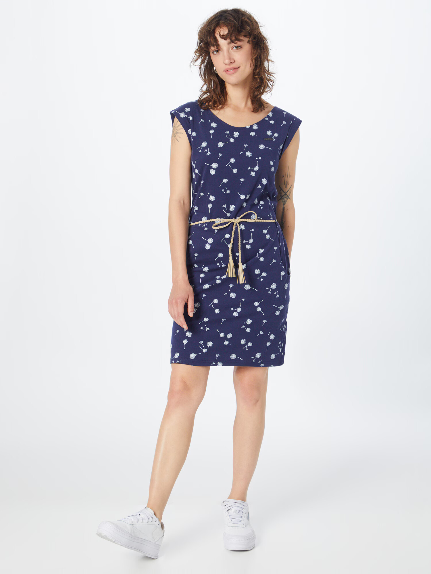 WLD Rochie 'Sweet Sun' bej / bleumarin / alb - Pled.ro