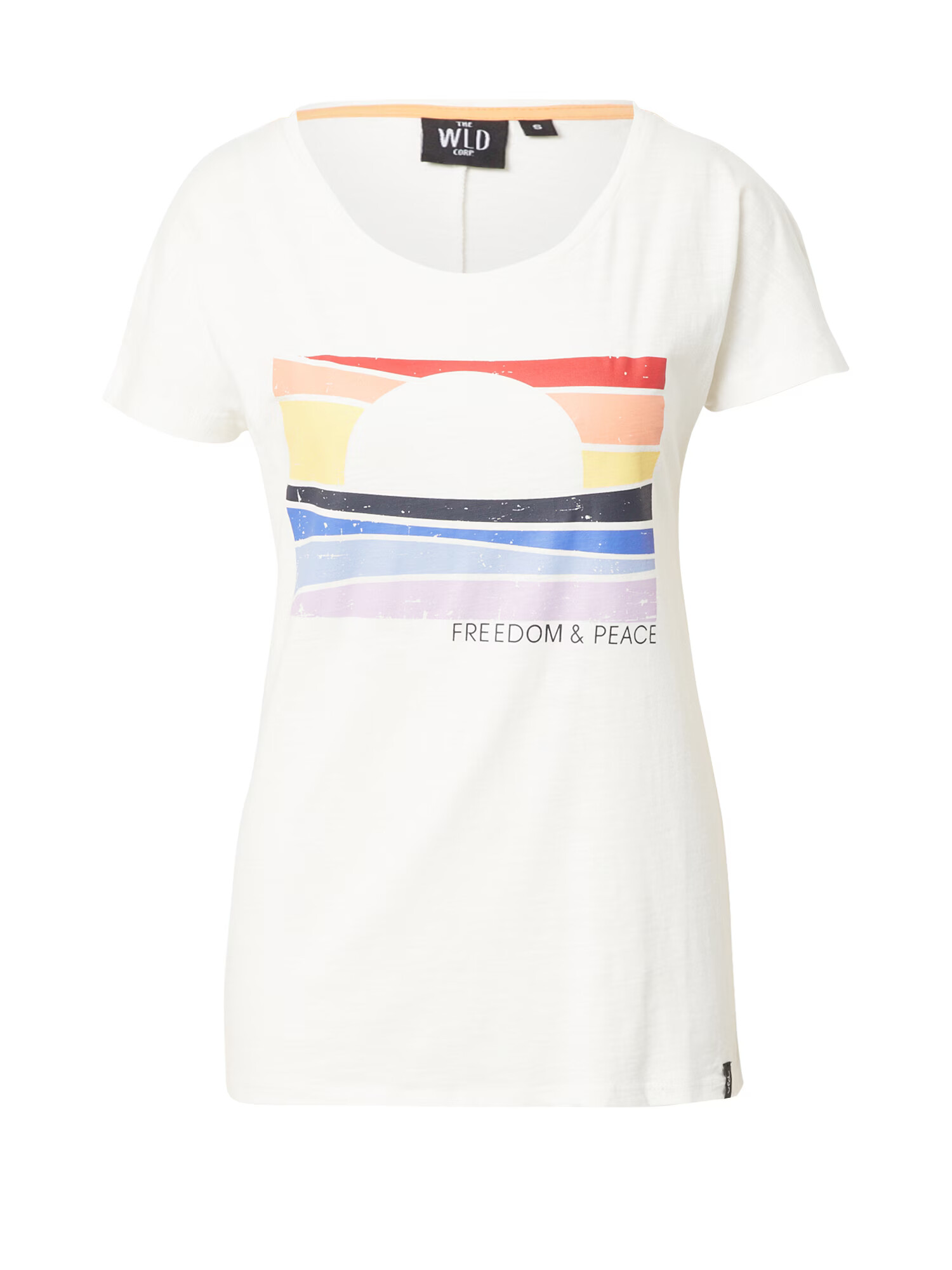 WLD Tricou 'Friendship & Peace' mov lavandă / corai / negru / alb - Pled.ro