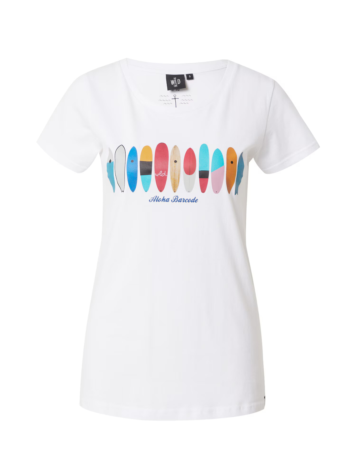 WLD Tricou 'Surf Barcode' mai multe culori / alb - Pled.ro