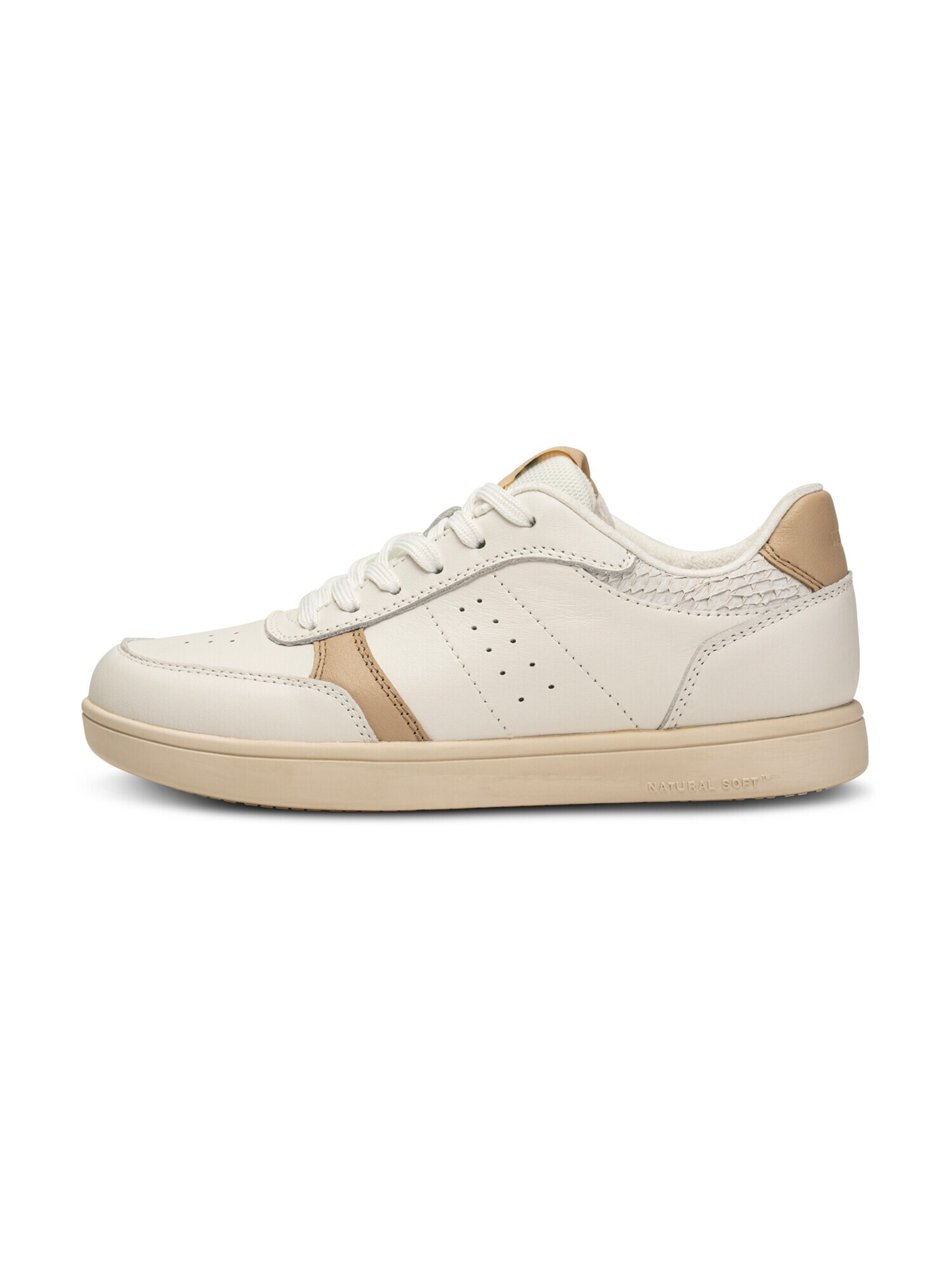 WODEN Sneaker low 'Bjork' maro deschis / alb - Pled.ro