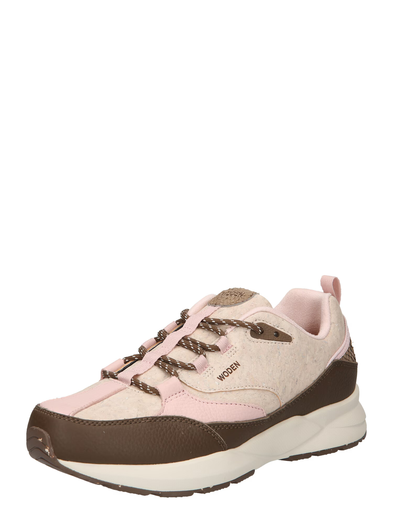 WODEN Sneaker low 'Malou' crem / maro închis / roz - Pled.ro