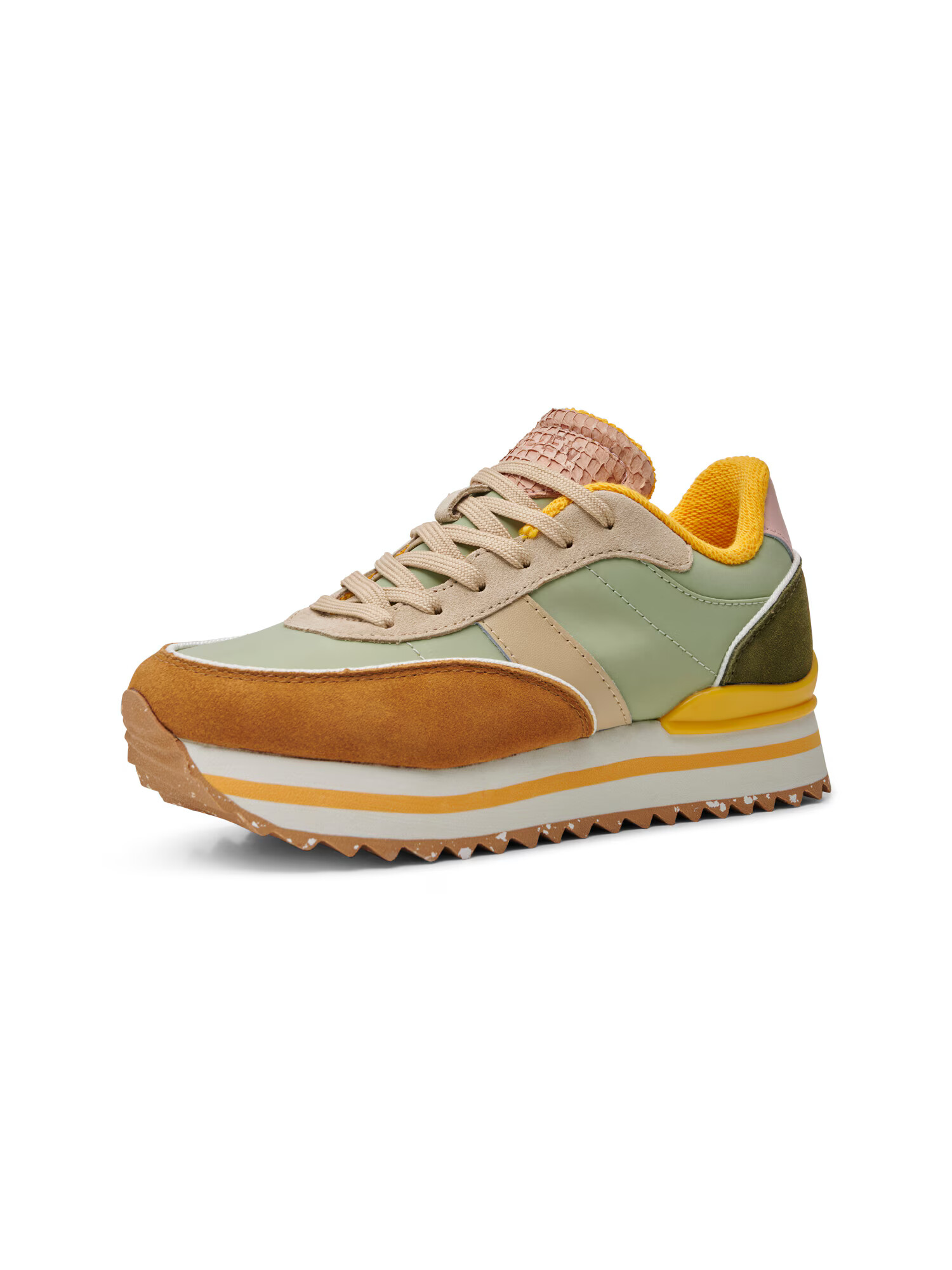 WODEN Sneaker low 'Nellie II' bej / ocru / oliv / verde mentă - Pled.ro