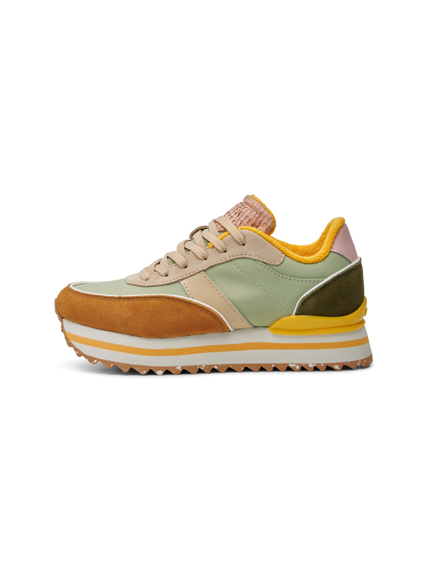 WODEN Sneaker low 'Nellie II' bej / ocru / oliv / verde mentă - Pled.ro