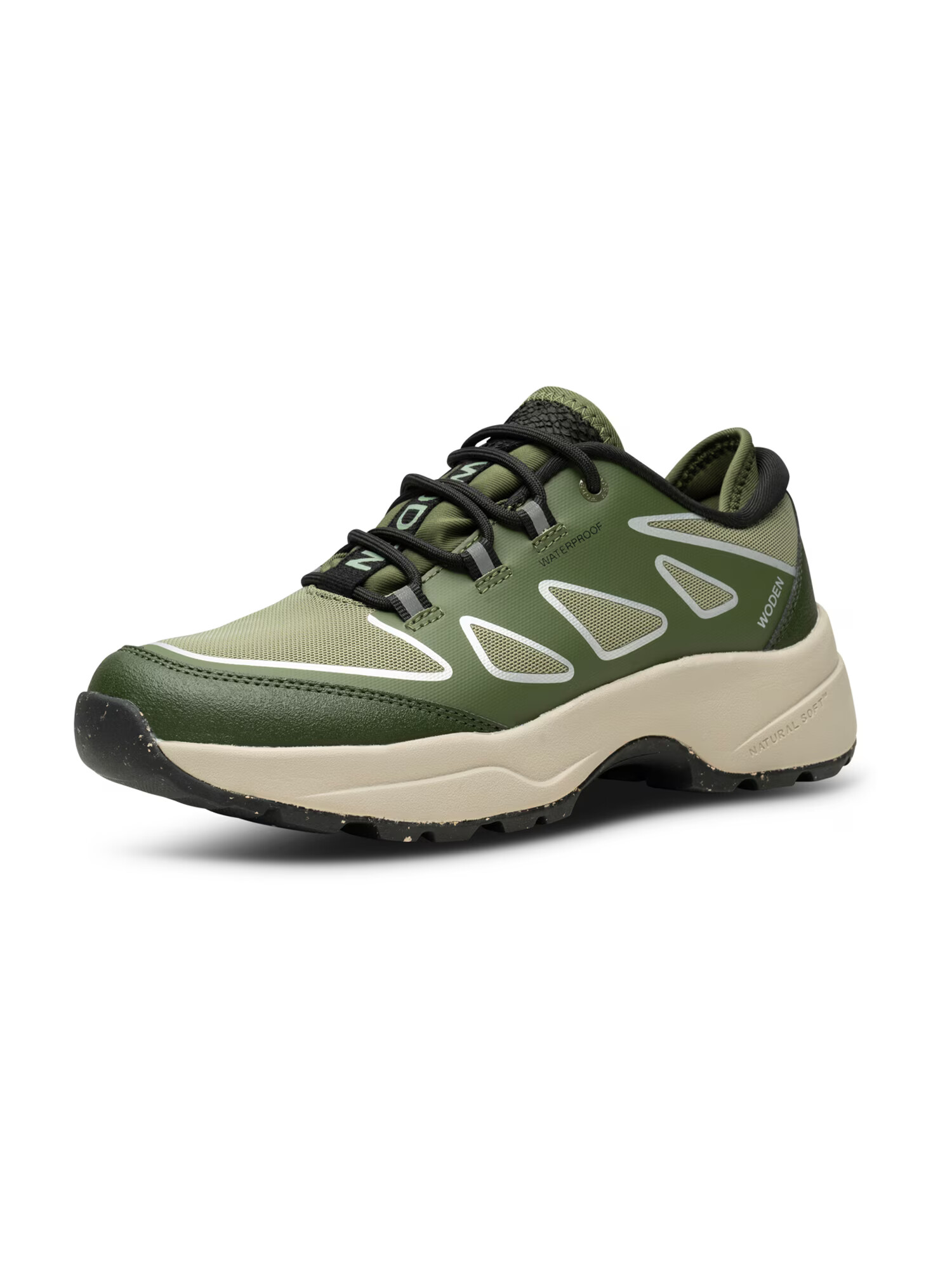 WODEN Sneaker low 'Ophelia' gri / verde / oliv - Pled.ro