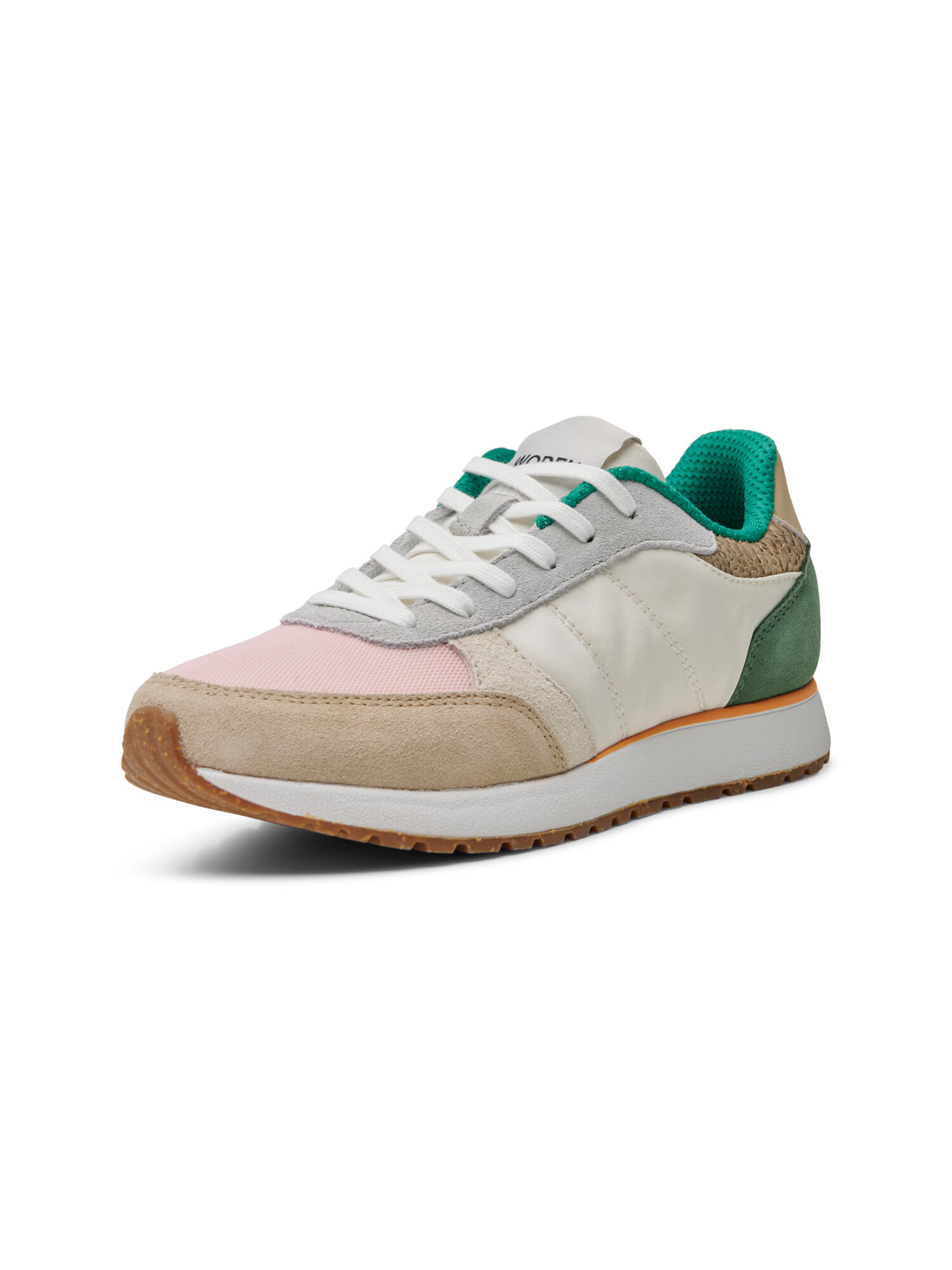 WODEN Sneaker low 'Ronja' nisipiu / verde / roz / alb - Pled.ro