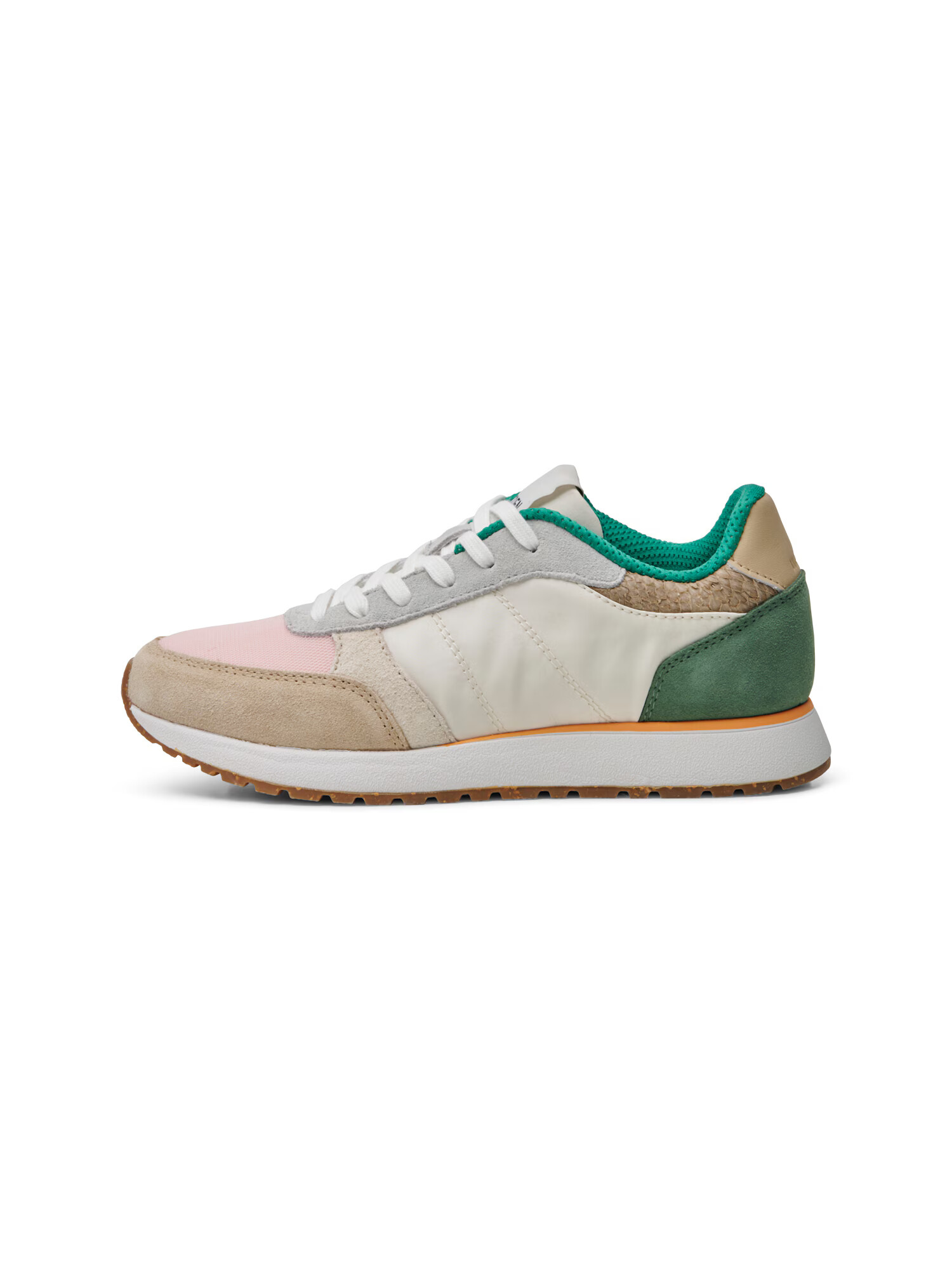 WODEN Sneaker low 'Ronja' nisipiu / verde / roz / alb - Pled.ro