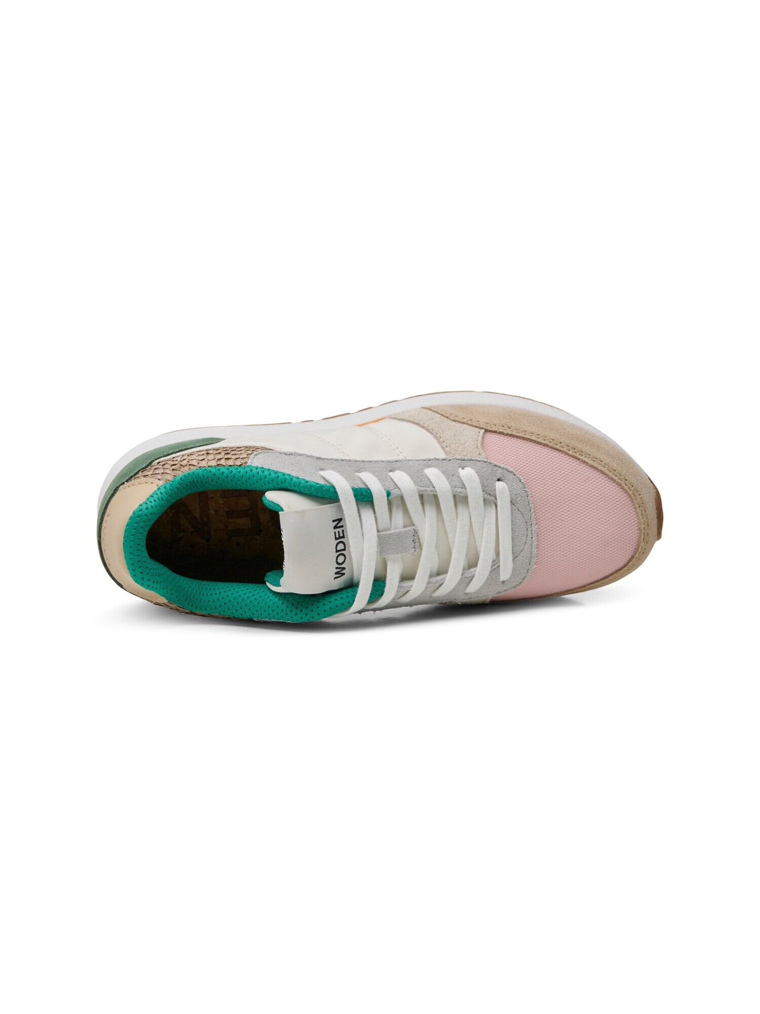 WODEN Sneaker low 'Ronja' nisipiu / verde / roz / alb - Pled.ro