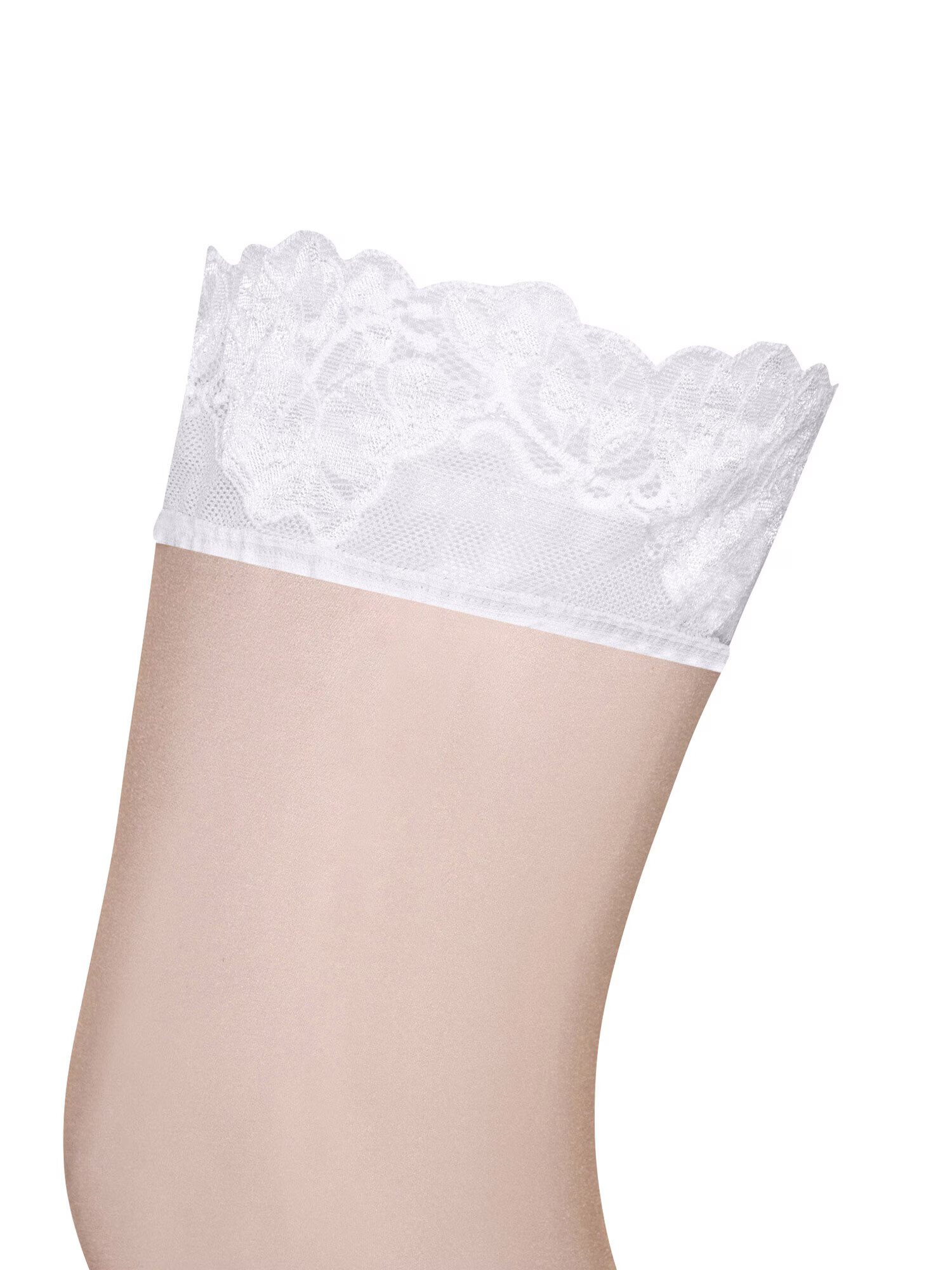 Wolford Ciorapi damă cu bandă culoarea pielii / alb - Pled.ro