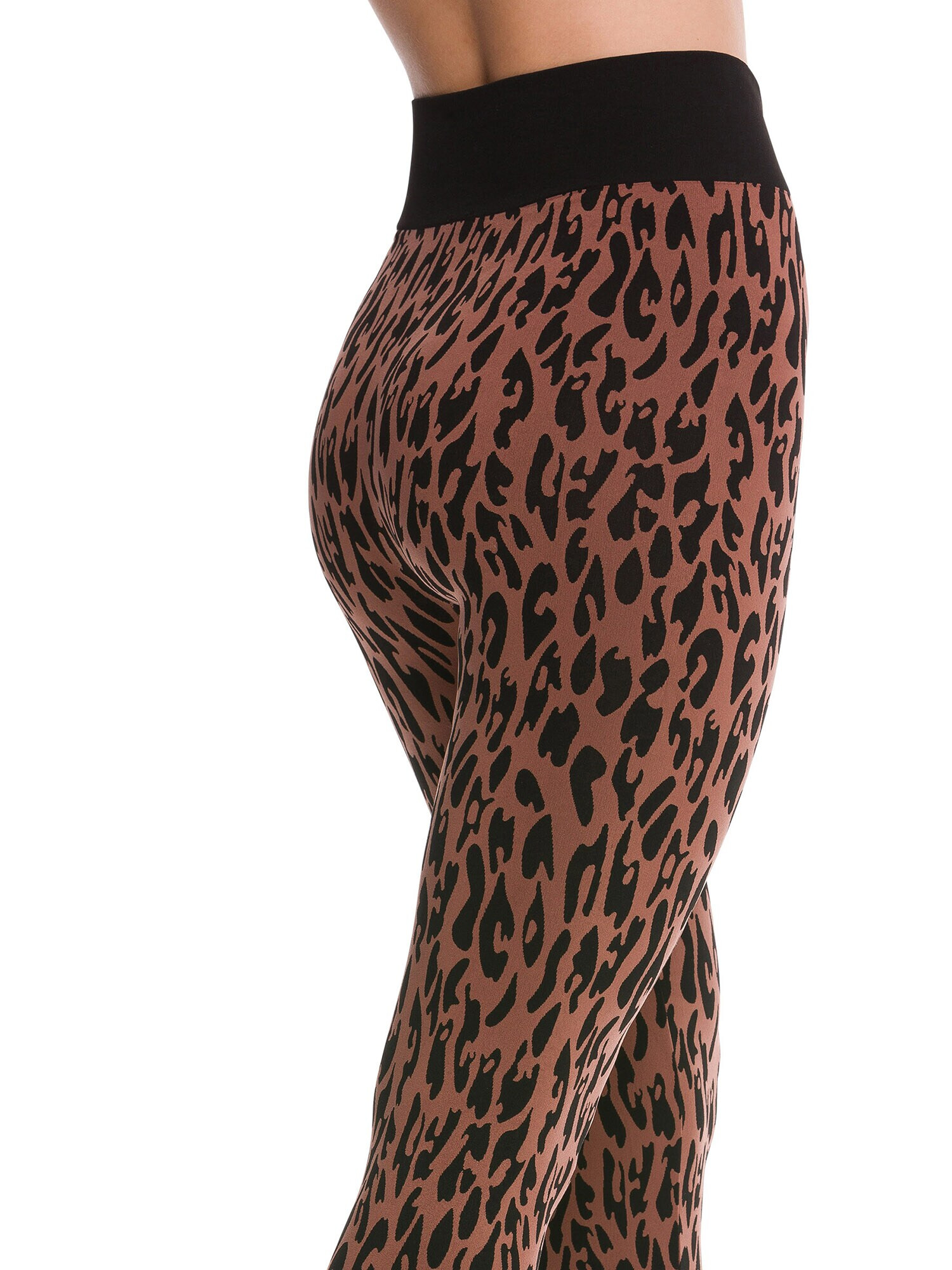 Wolford Leggings maro caramel / negru - Pled.ro