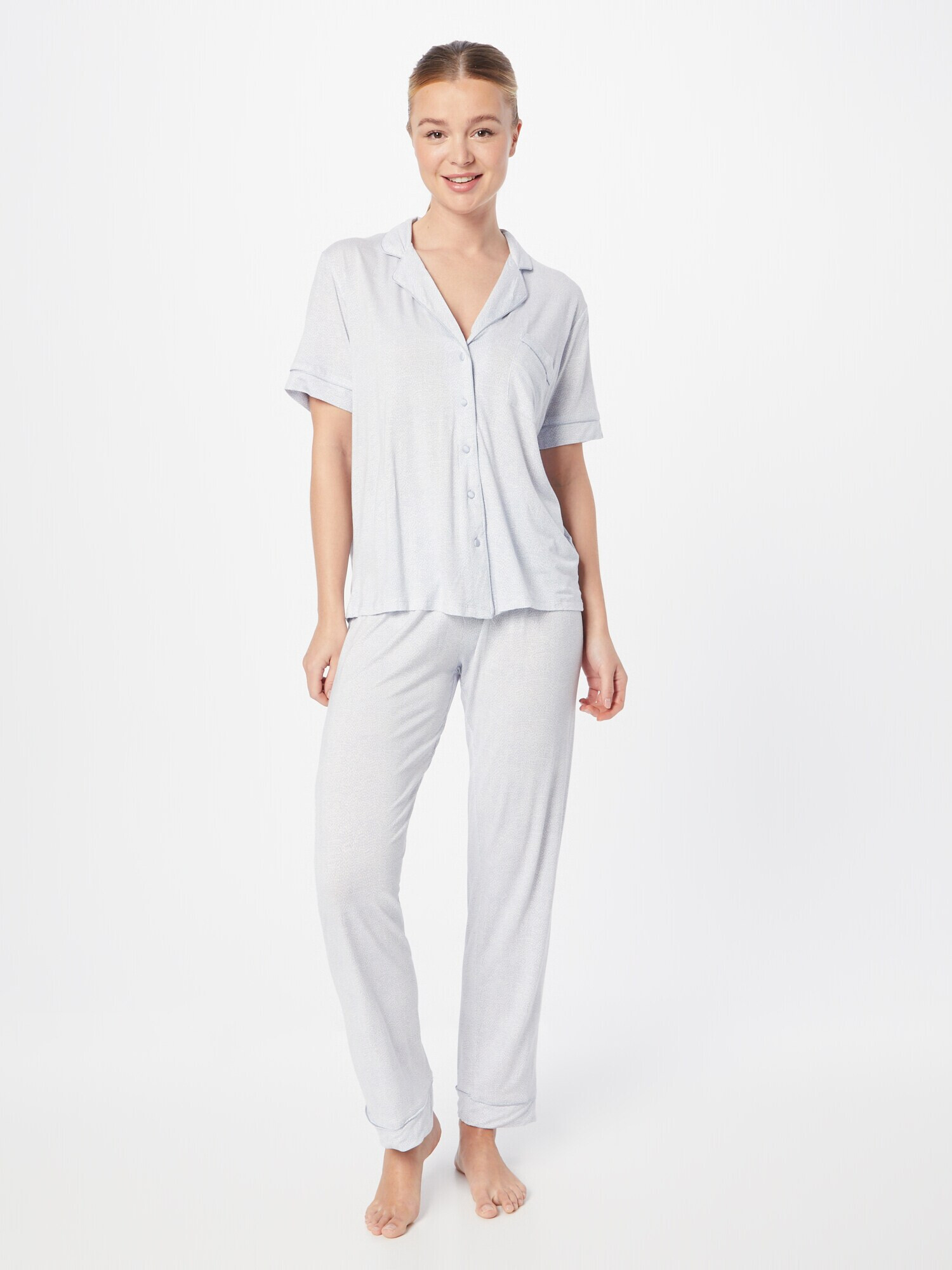 Women' Secret Pijama gri argintiu / alb natural - Pled.ro