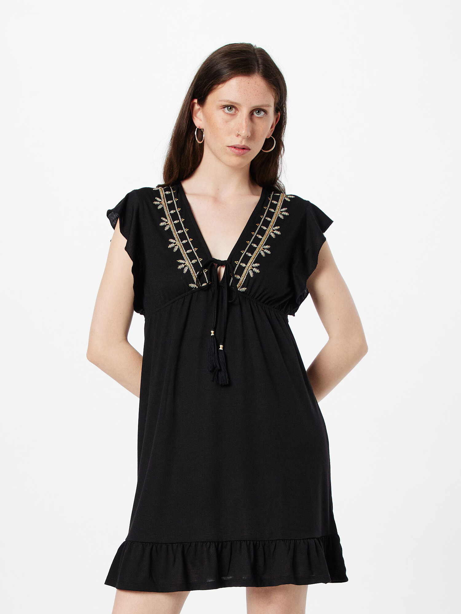 Women' Secret Rochie de vară crem / galben auriu / negru - Pled.ro