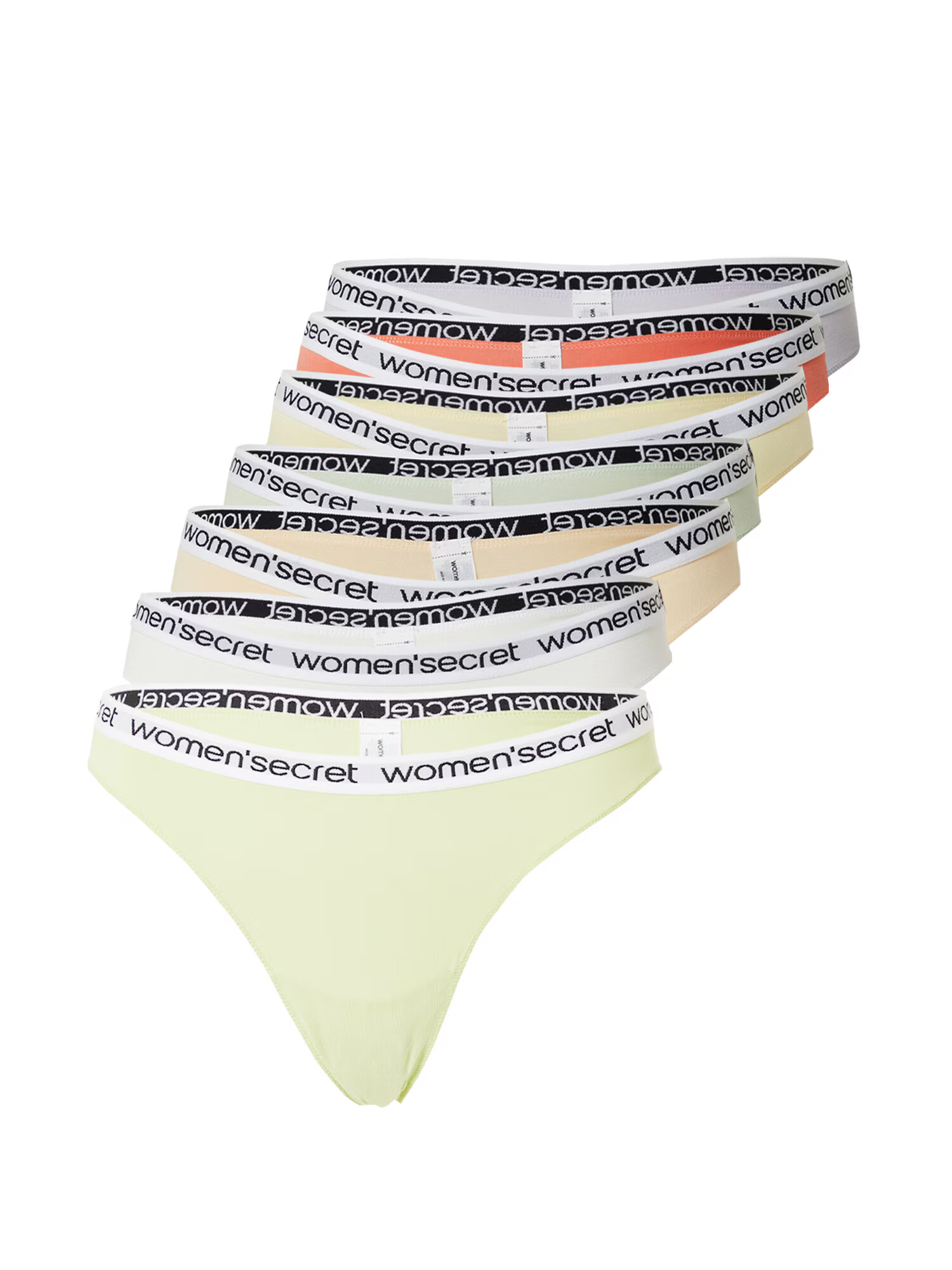 Women' Secret Tanga galben pastel / verde stuf / corai / alb - Pled.ro