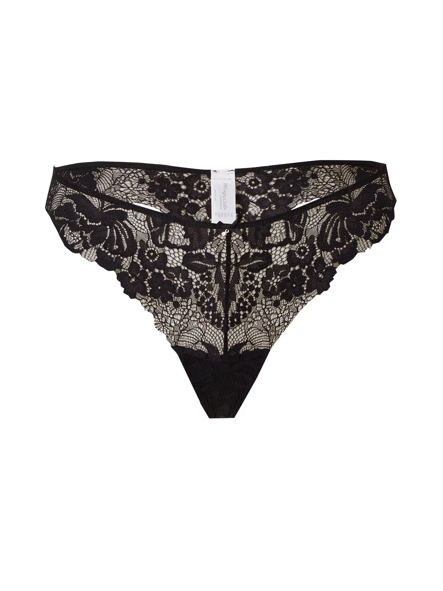 Women' Secret Tanga negru / transparent - Pled.ro