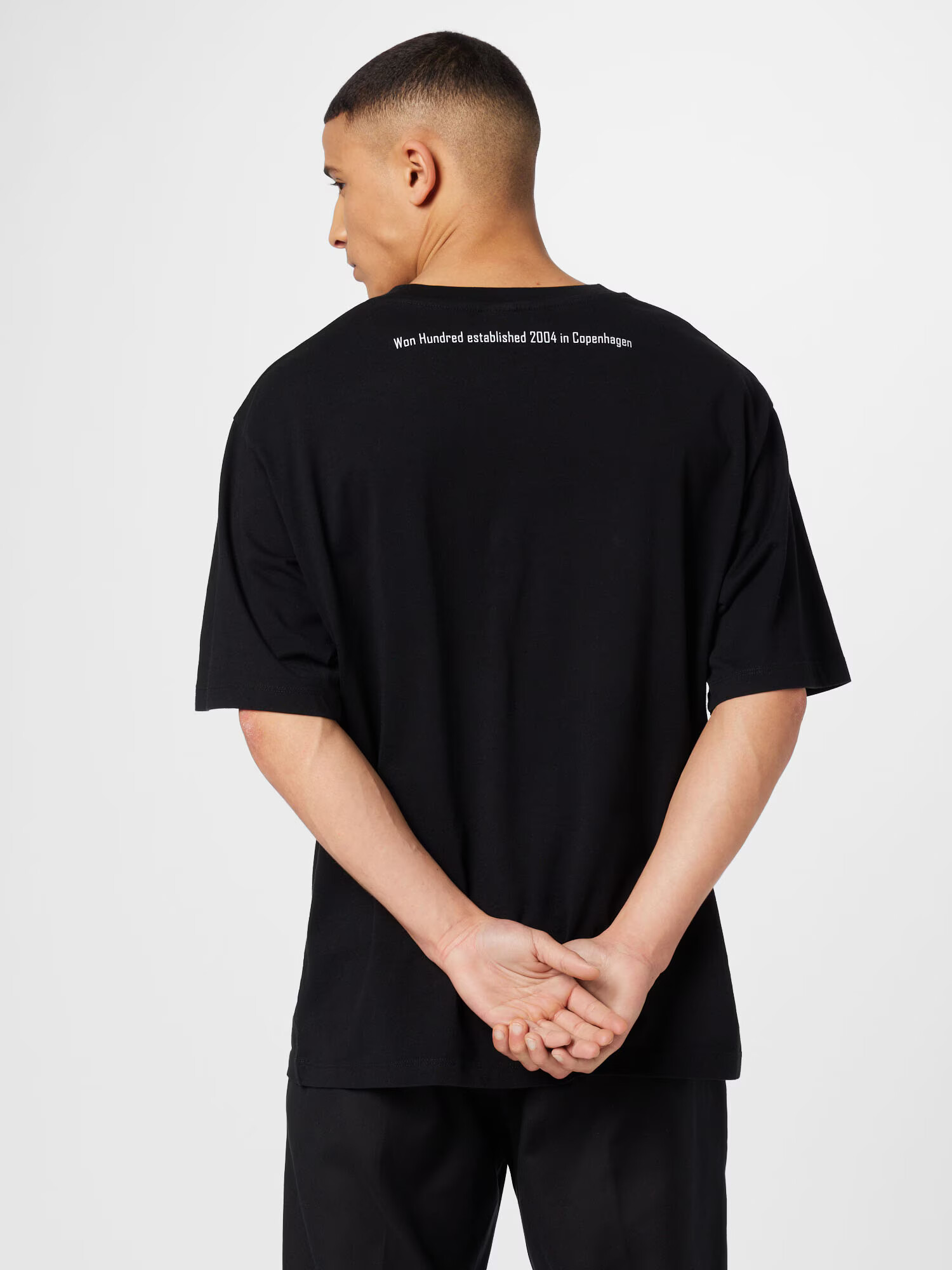 Won Hundred Tricou 'The Staff' negru / alb - Pled.ro