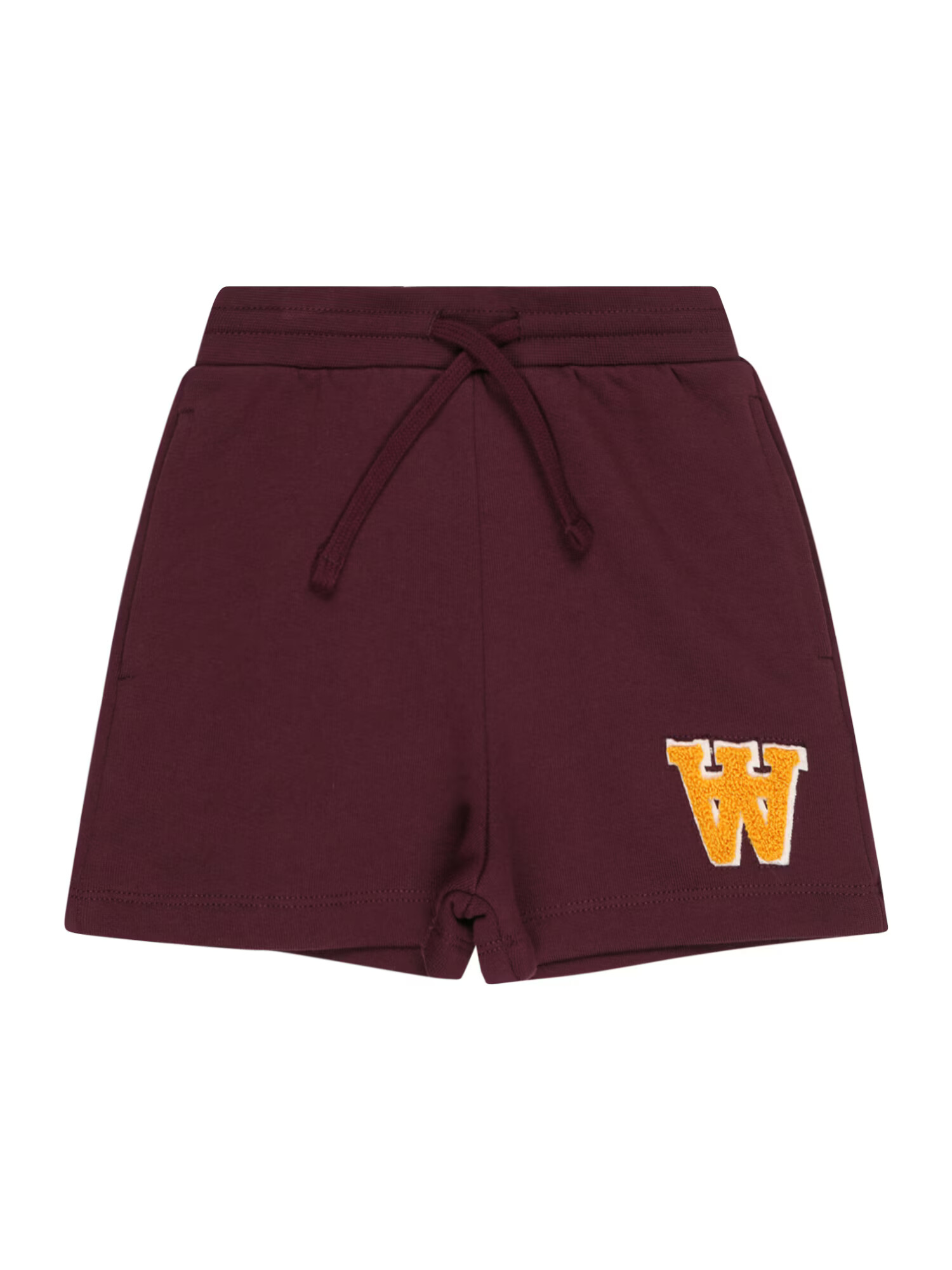 WOOD WOOD Pantaloni 'Vic' galben auriu / roșu burgundy / alb - Pled.ro