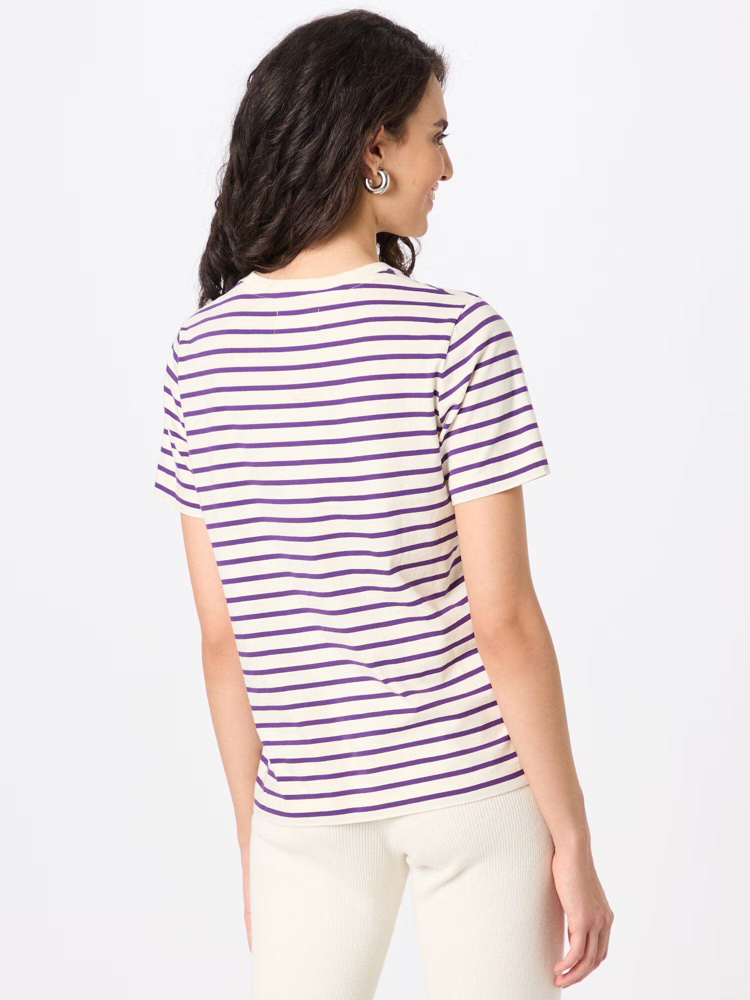 WOOD WOOD Tricou 'Mia' lila / alb - Pled.ro