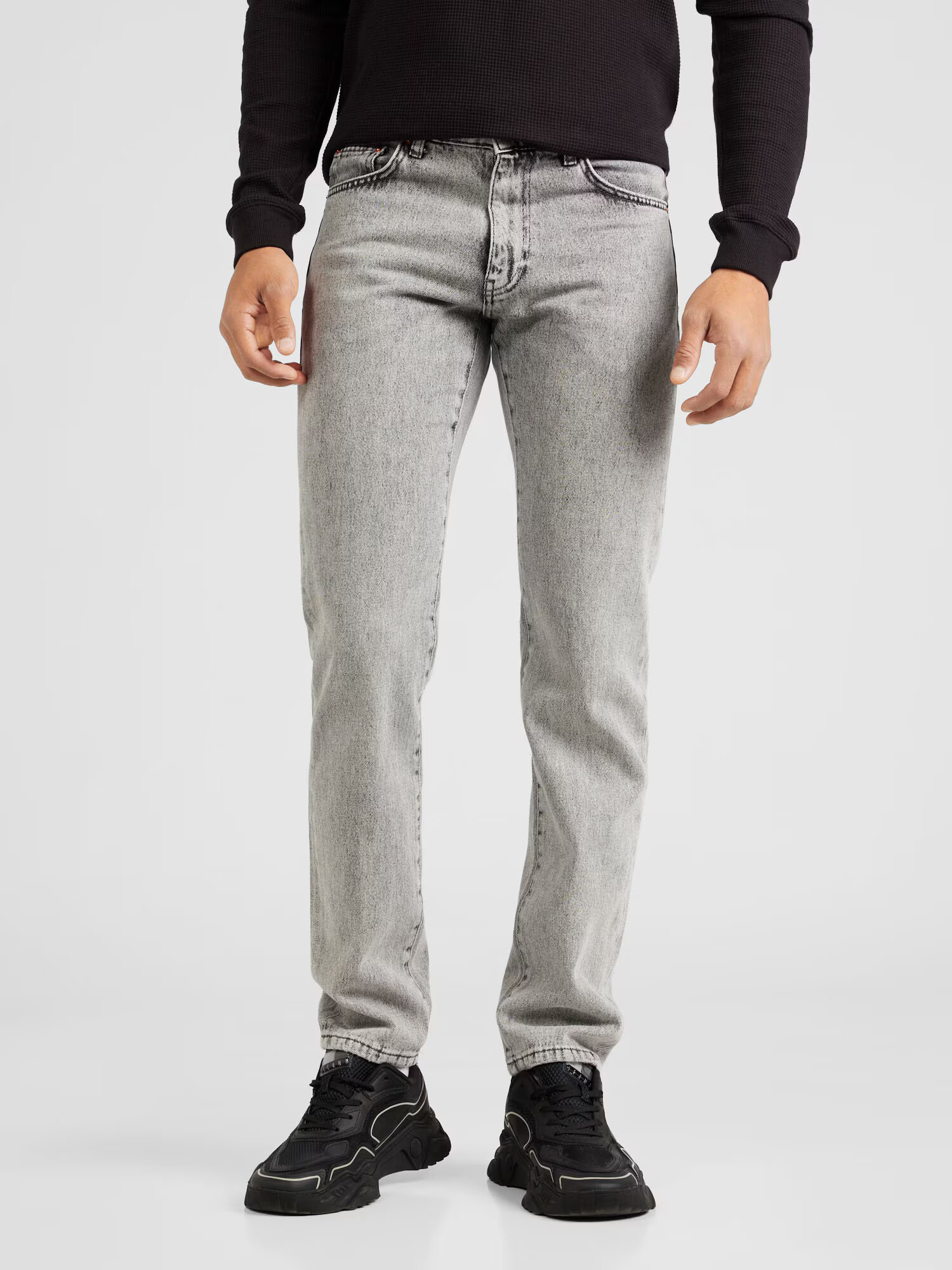 Woodbird Jeans 'Doc Ash' gri denim - Pled.ro