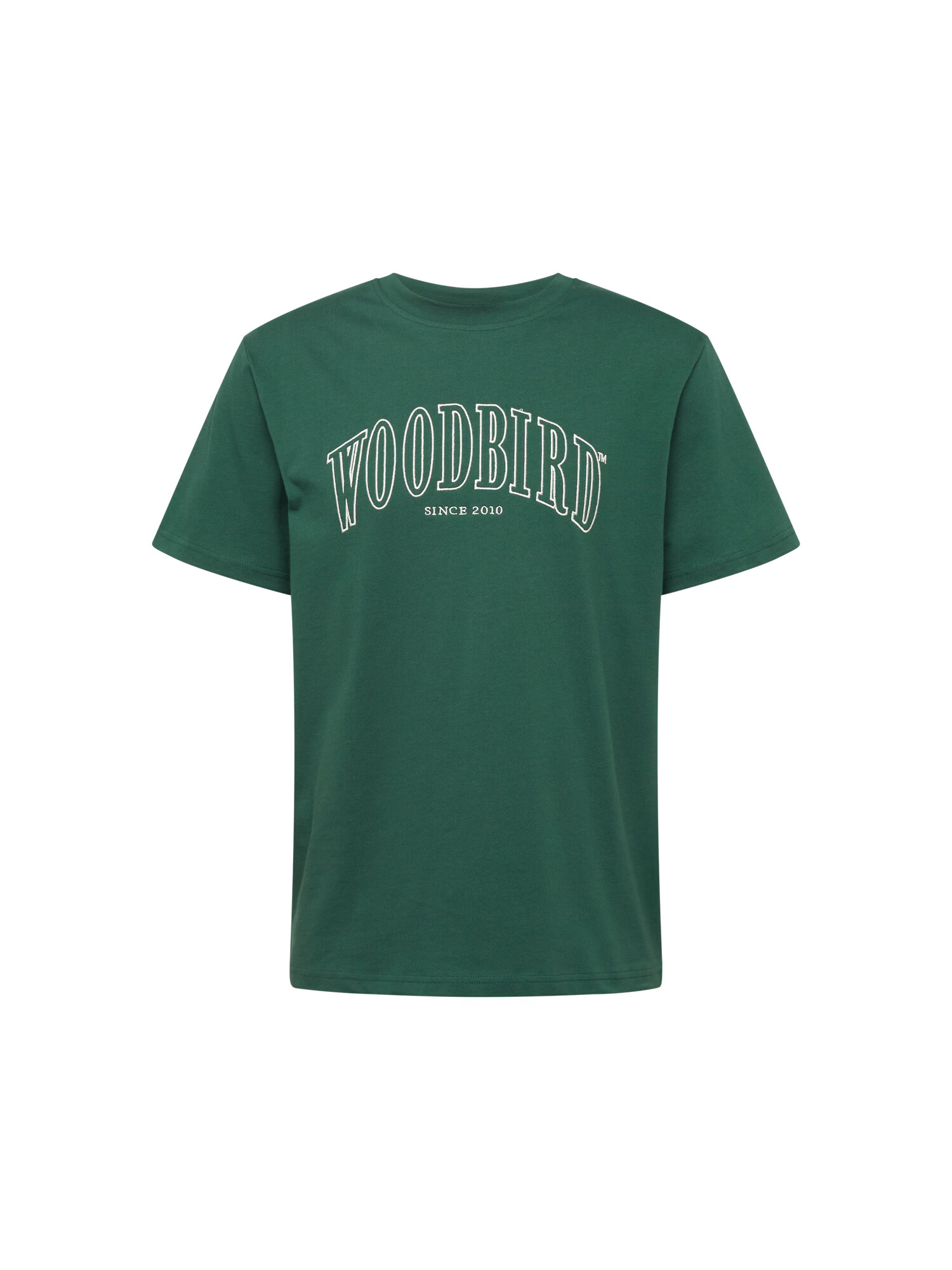 Woodbird Tricou 'Rics' verde închis / alb - Pled.ro