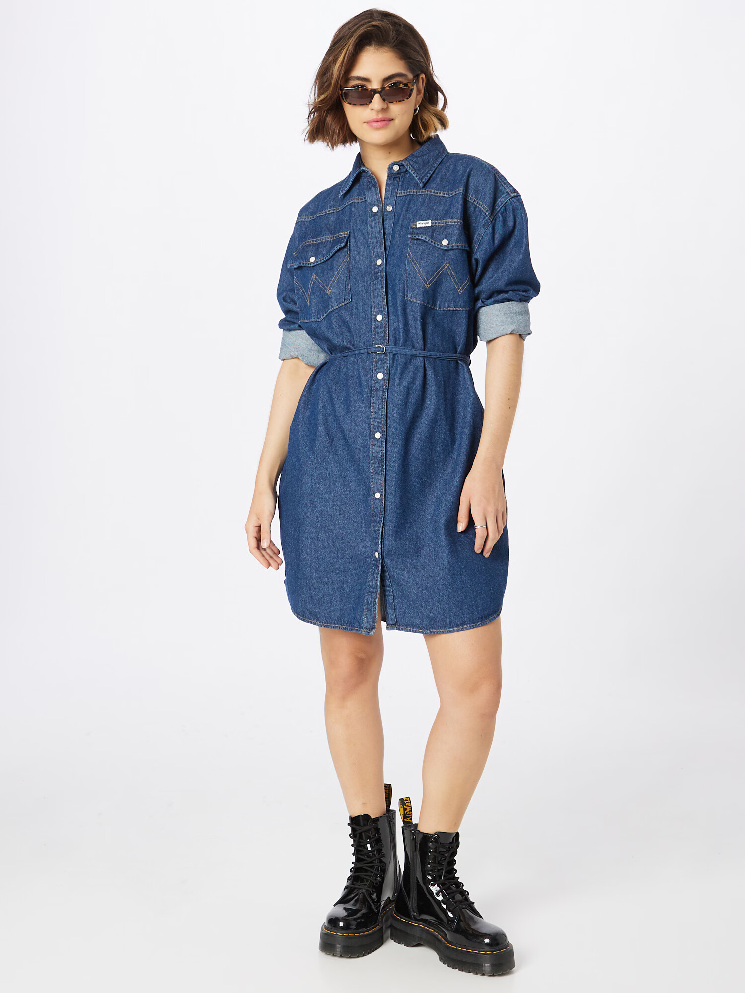 WRANGLER Rochie tip bluză 'Jumbo' albastru denim - Pled.ro