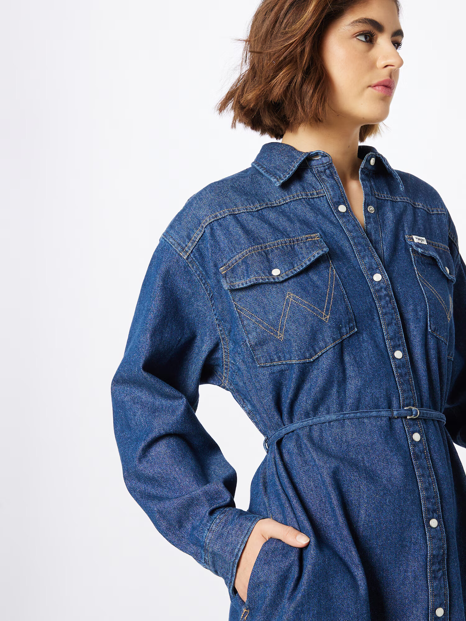 WRANGLER Rochie tip bluză 'Jumbo' albastru denim - Pled.ro