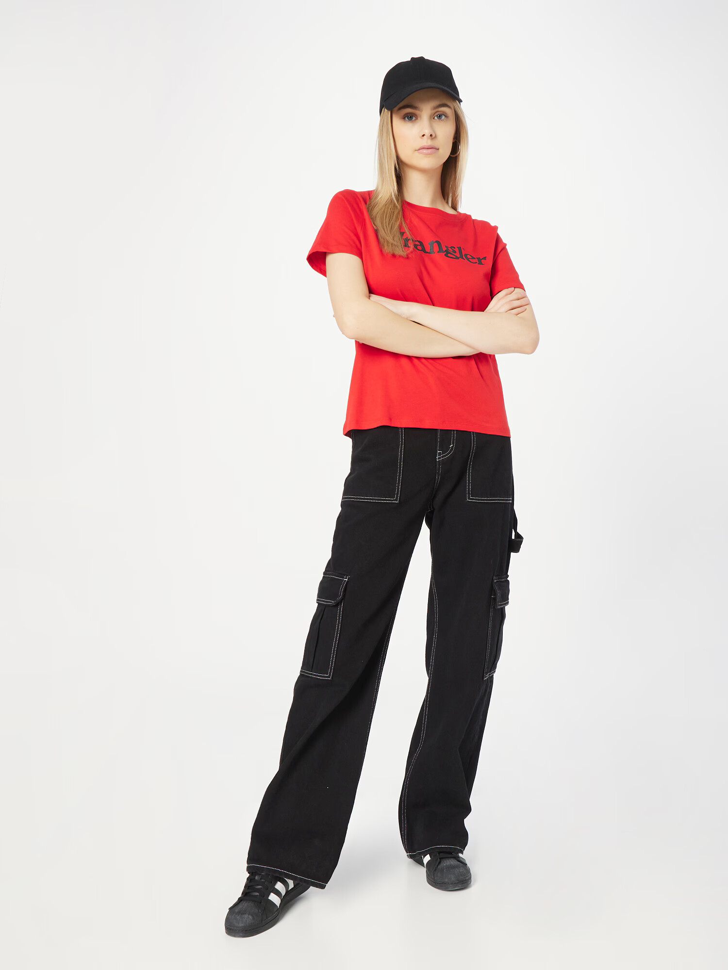 WRANGLER Tricou roșu / negru - Pled.ro