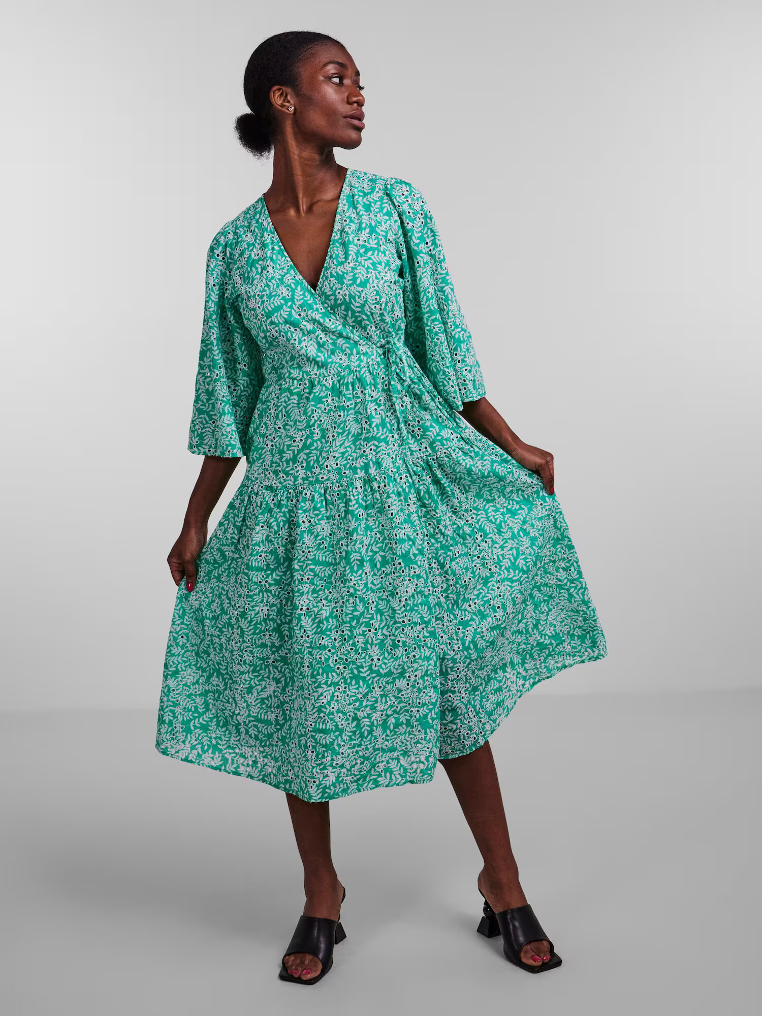 Y.A.S Rochie 'FLICK' verde jad / alb - Pled.ro