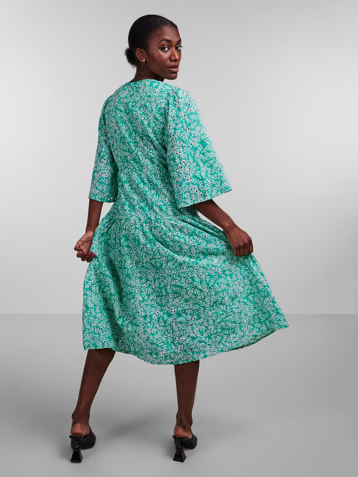 Y.A.S Rochie 'FLICK' verde jad / alb - Pled.ro