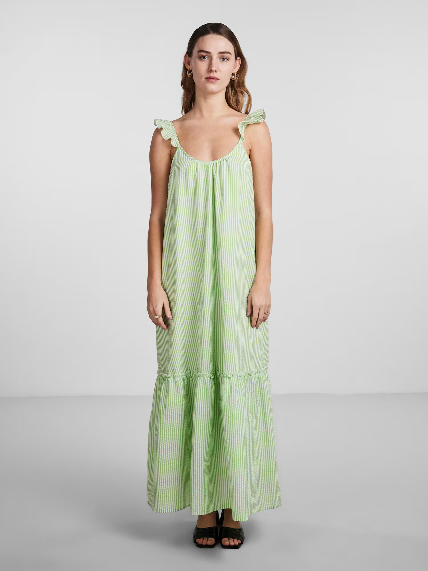 Y.A.S Rochie 'TIA' verde limetă / alb - Pled.ro