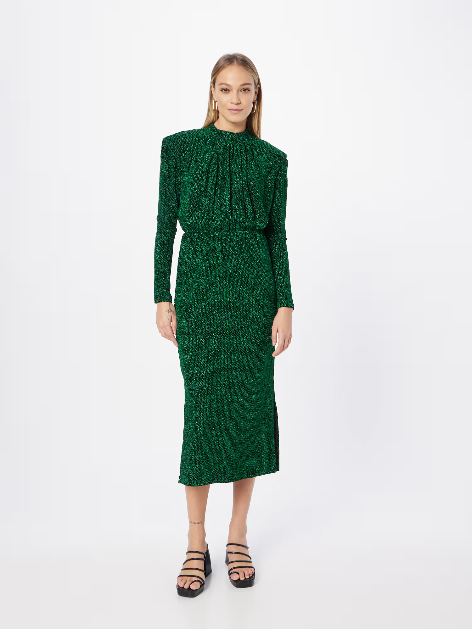 Y.A.S Rochie 'Yen' verde / verde închis / alb - Pled.ro