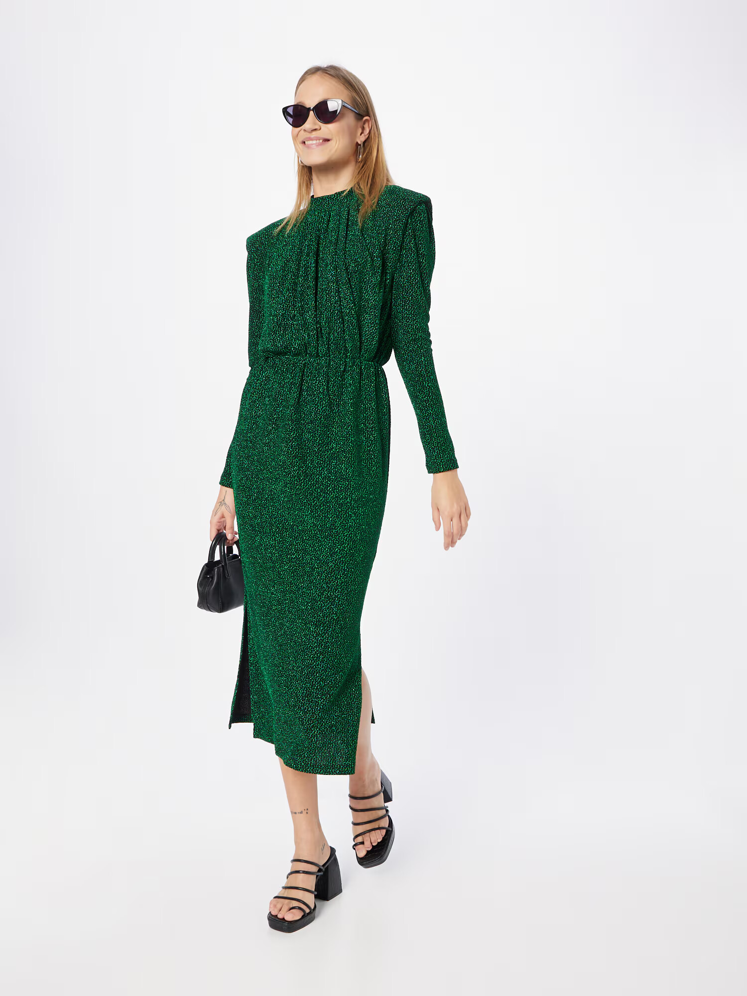 Y.A.S Rochie 'Yen' verde / verde închis / alb - Pled.ro