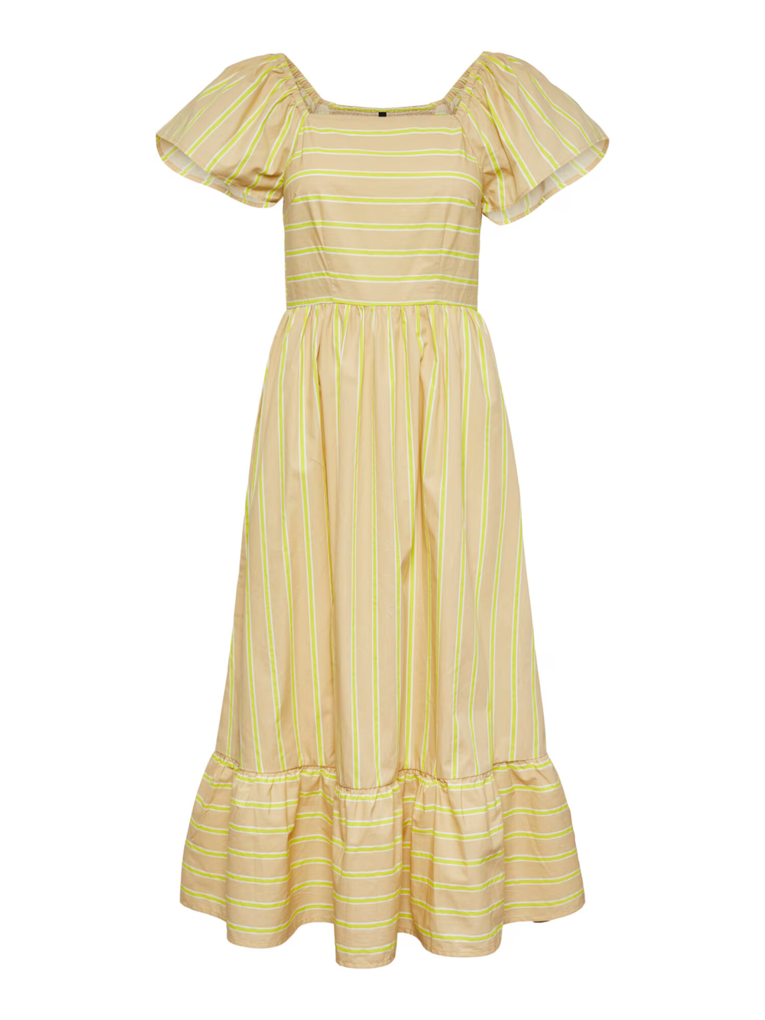 Y.A.S Rochie 'ZARIA' bej închis / galben citron / alb - Pled.ro