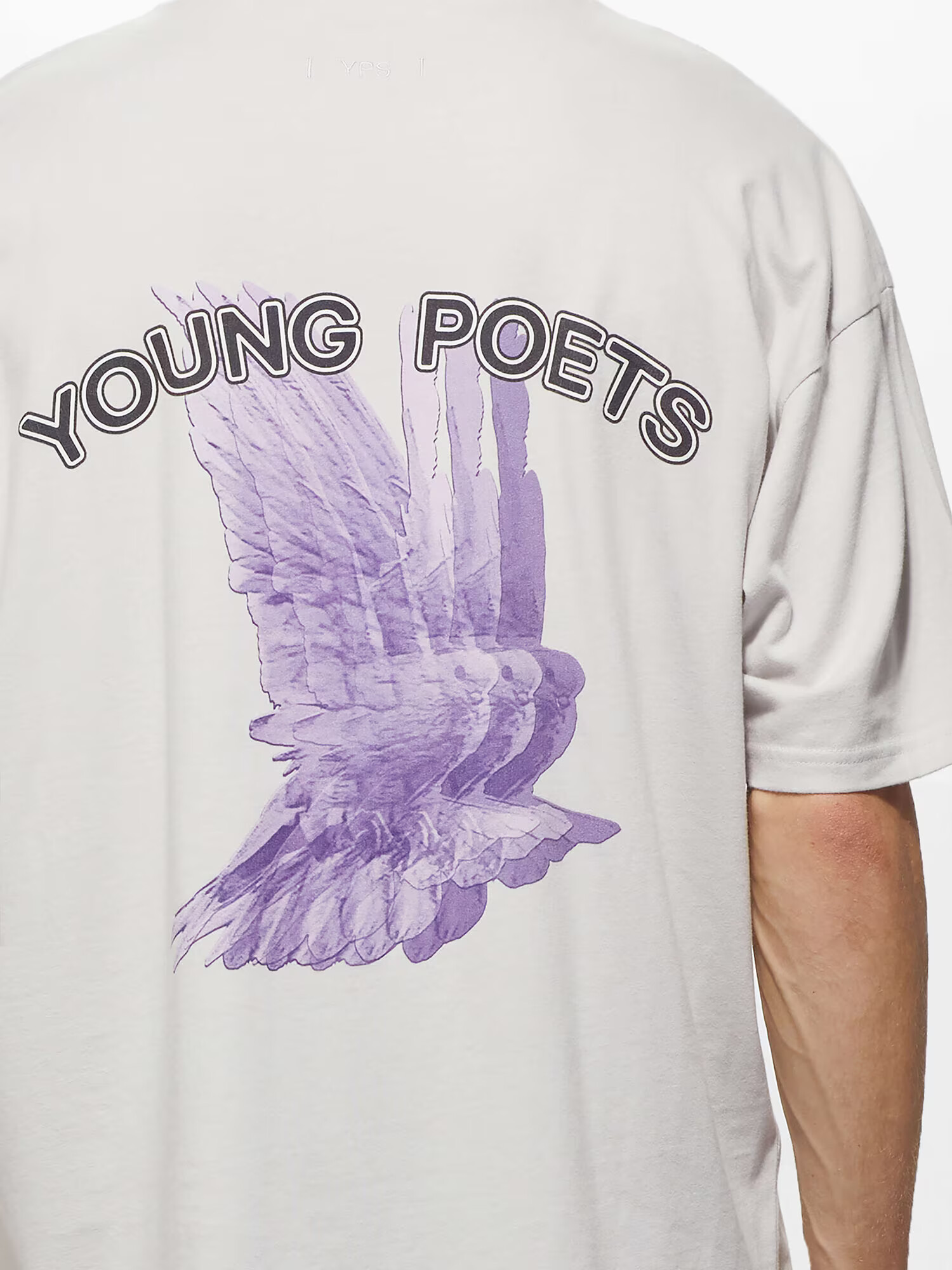 Young Poets Tricou 'Blurry Yoricko 224' gri / gri deschis / lila - Pled.ro