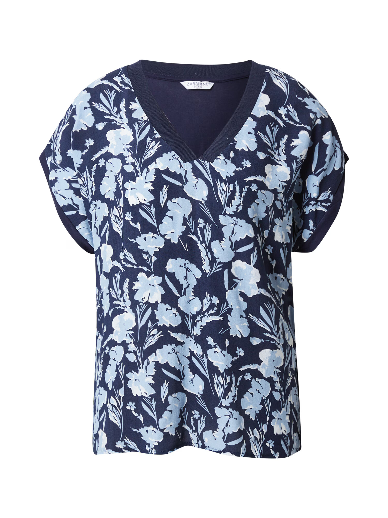 ZABAIONE Tricou 'Sari' bleumarin / albastru deschis / alb - Pled.ro