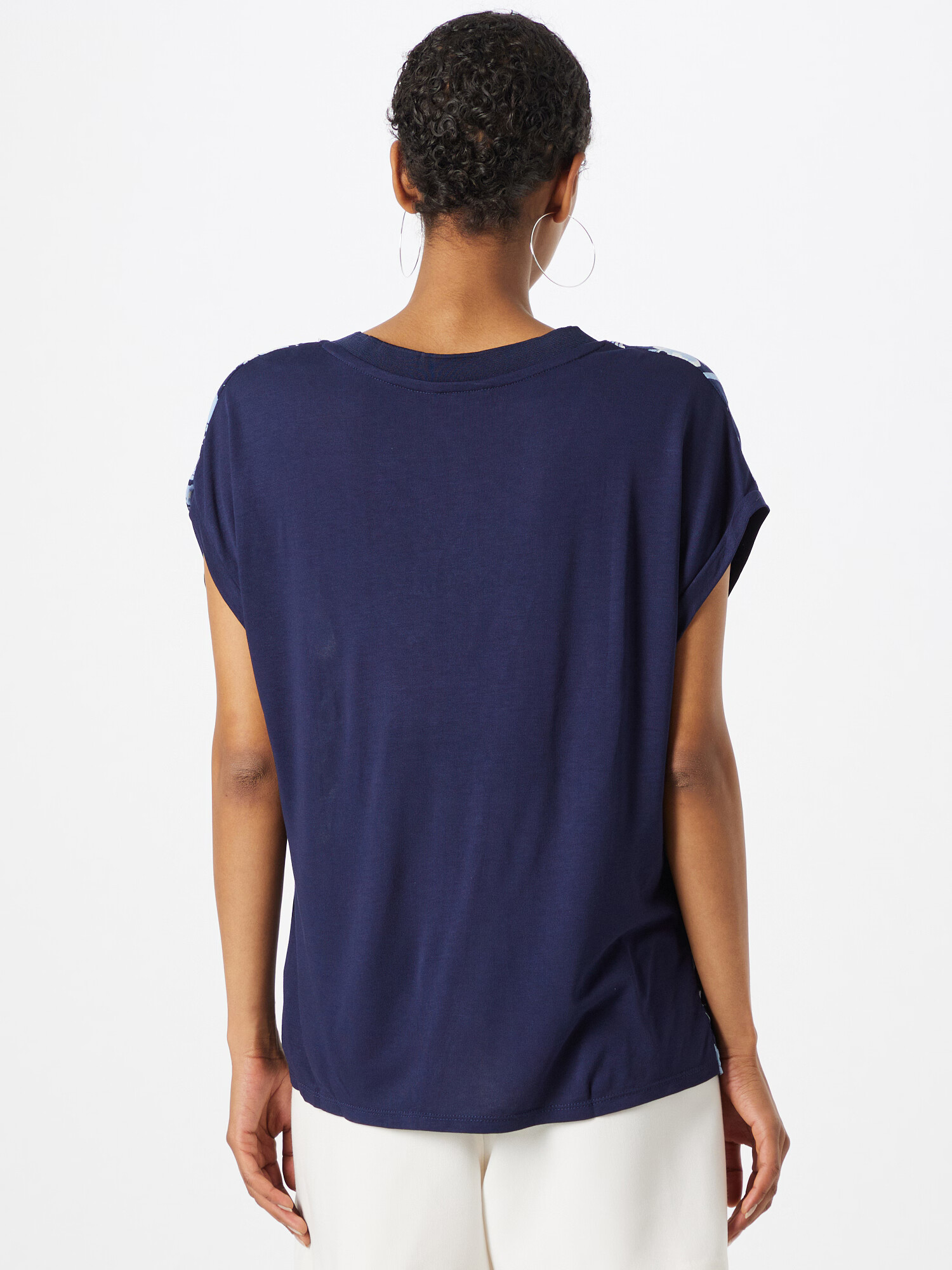 ZABAIONE Tricou 'Sari' bleumarin / albastru deschis / alb - Pled.ro