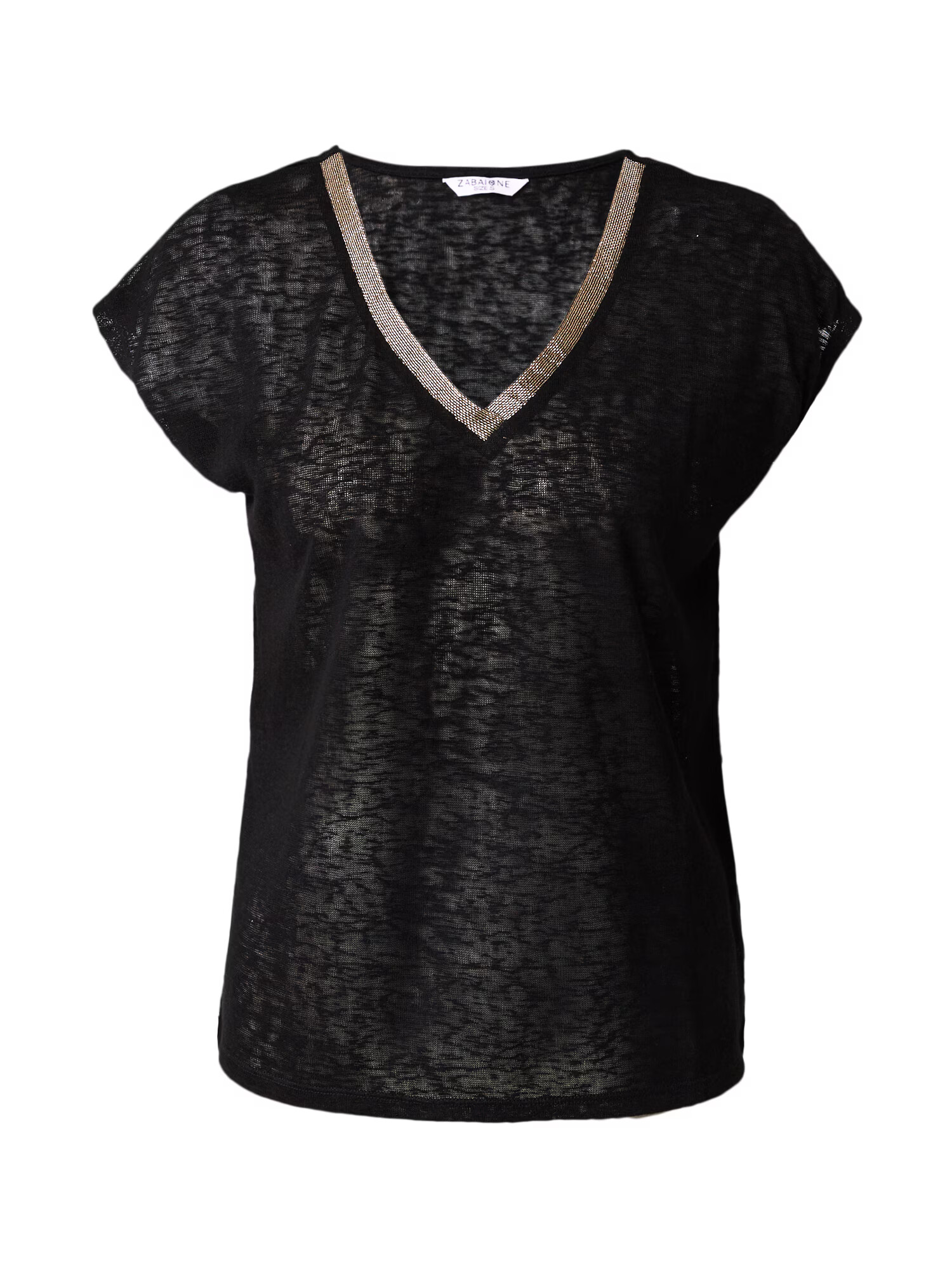 ZABAIONE Tricou 'Saylor' auriu / negru - Pled.ro