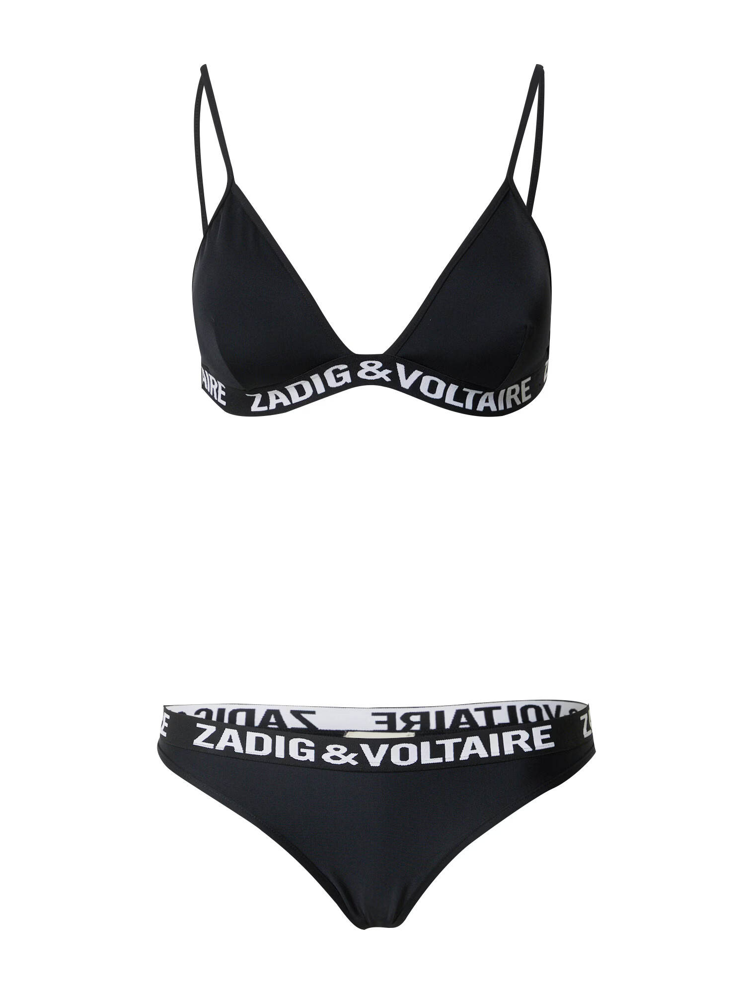 Zadig & Voltaire Costum de baie două piese negru / alb - Pled.ro