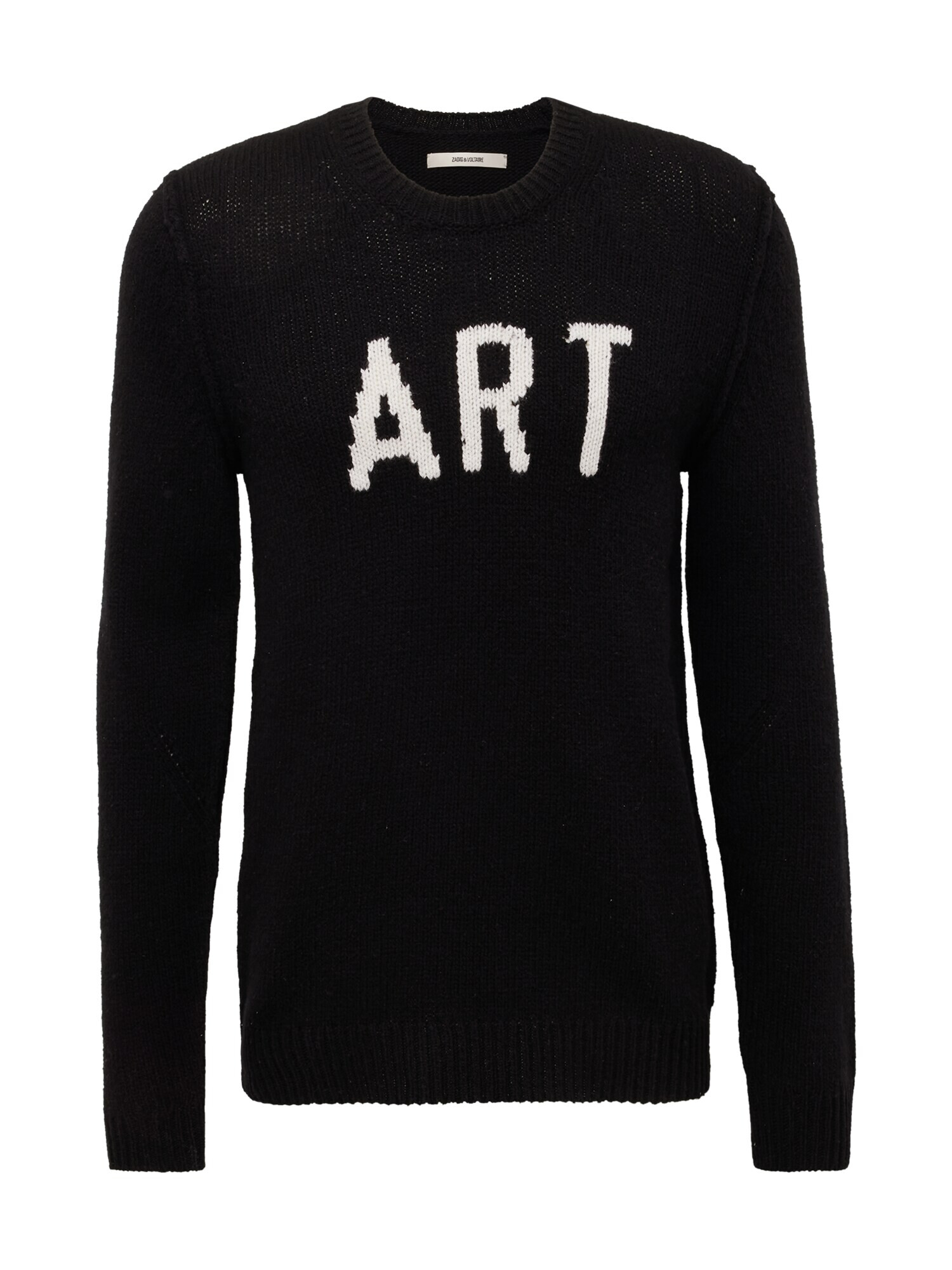 Zadig & Voltaire Pulover 'KENNEDY WE ART' negru / alb - Pled.ro