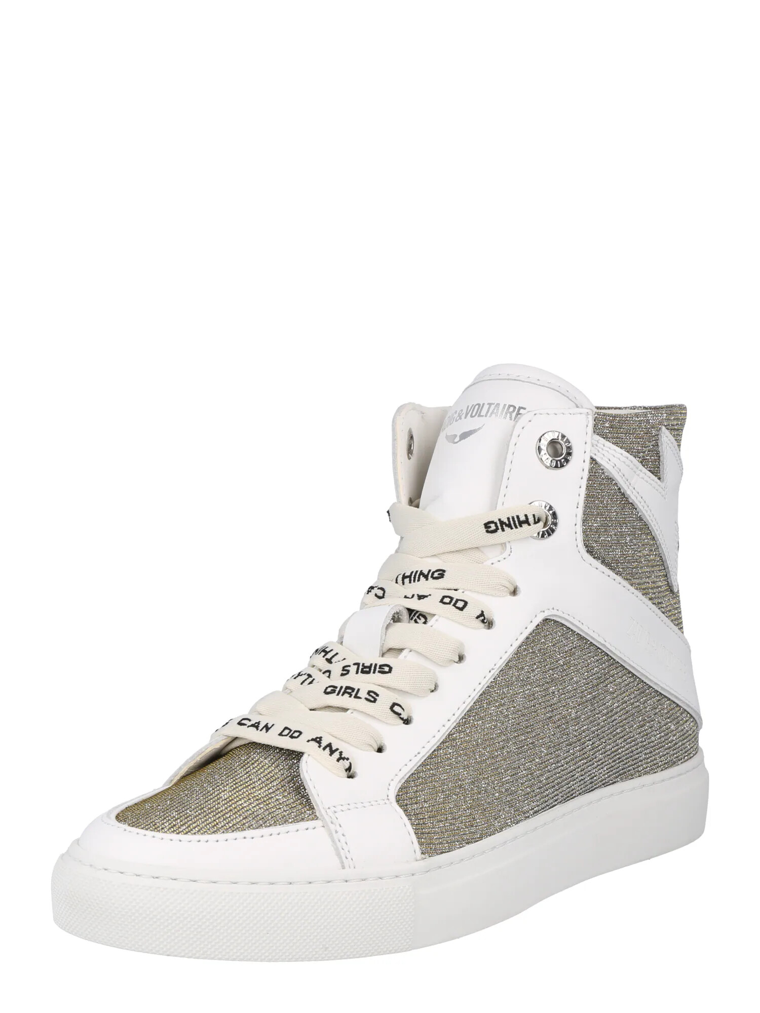 Zadig & Voltaire Sneaker înalt argintiu / alb - Pled.ro