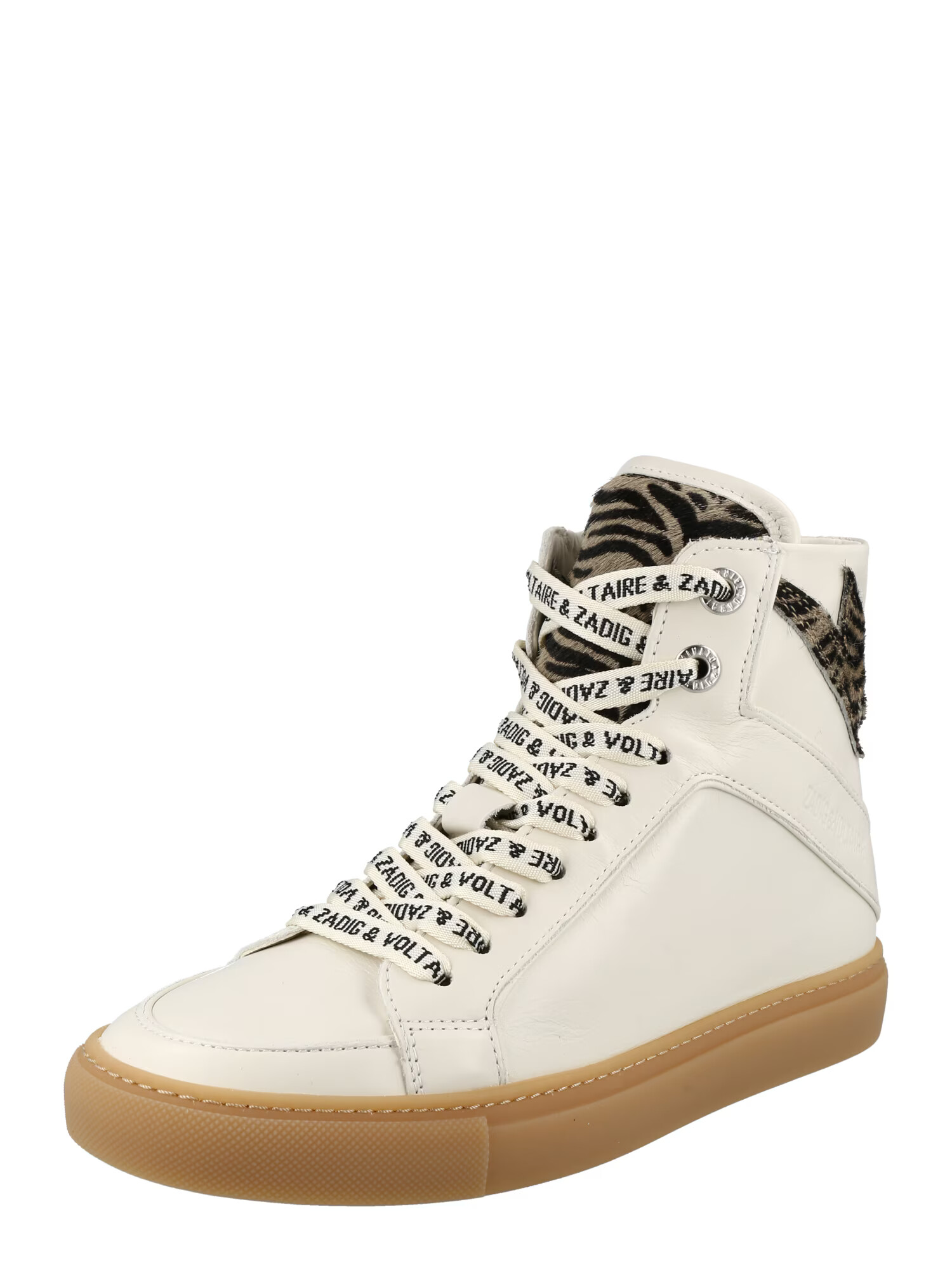 Zadig & Voltaire Sneaker înalt gri taupe / negru / alb - Pled.ro