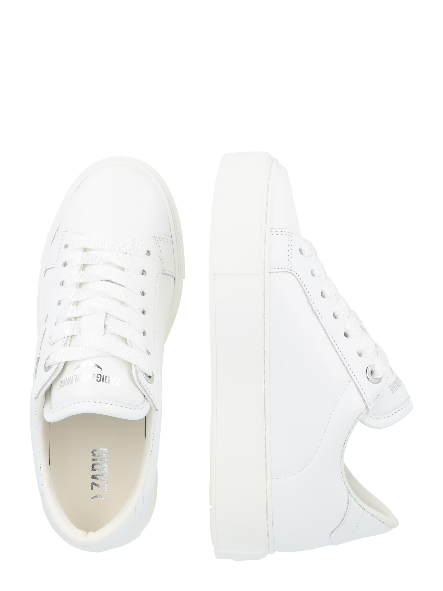 Zadig & Voltaire Sneaker low argintiu / alb - Pled.ro