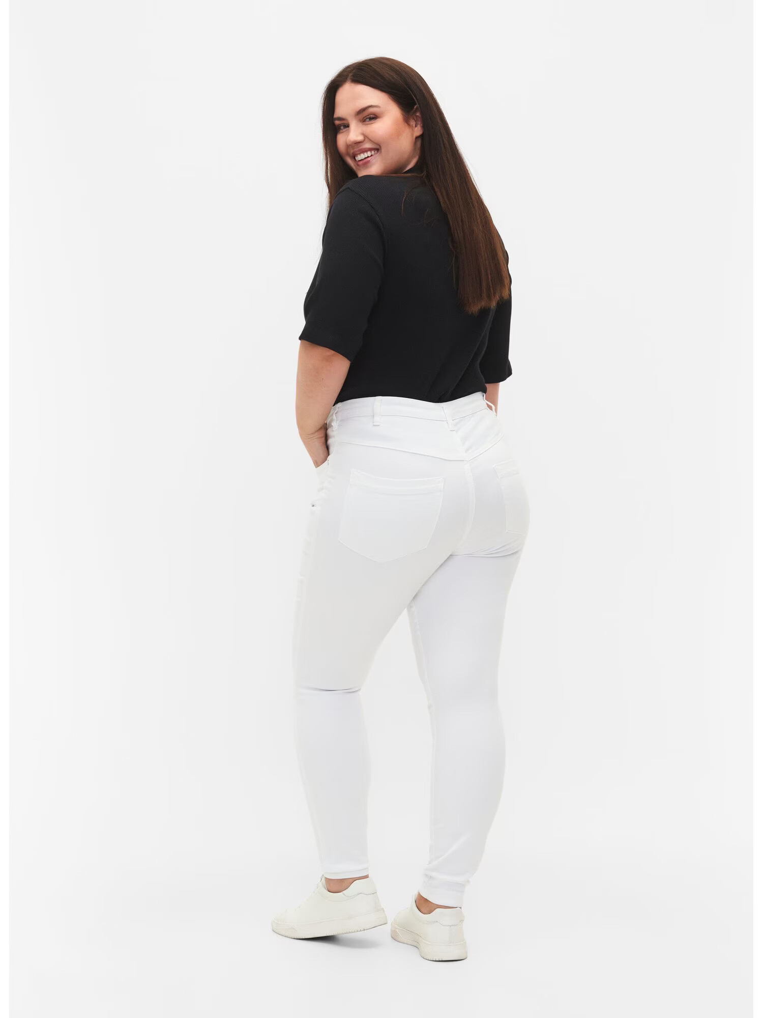 Zizzi Jeans 'Amy' alb - Pled.ro