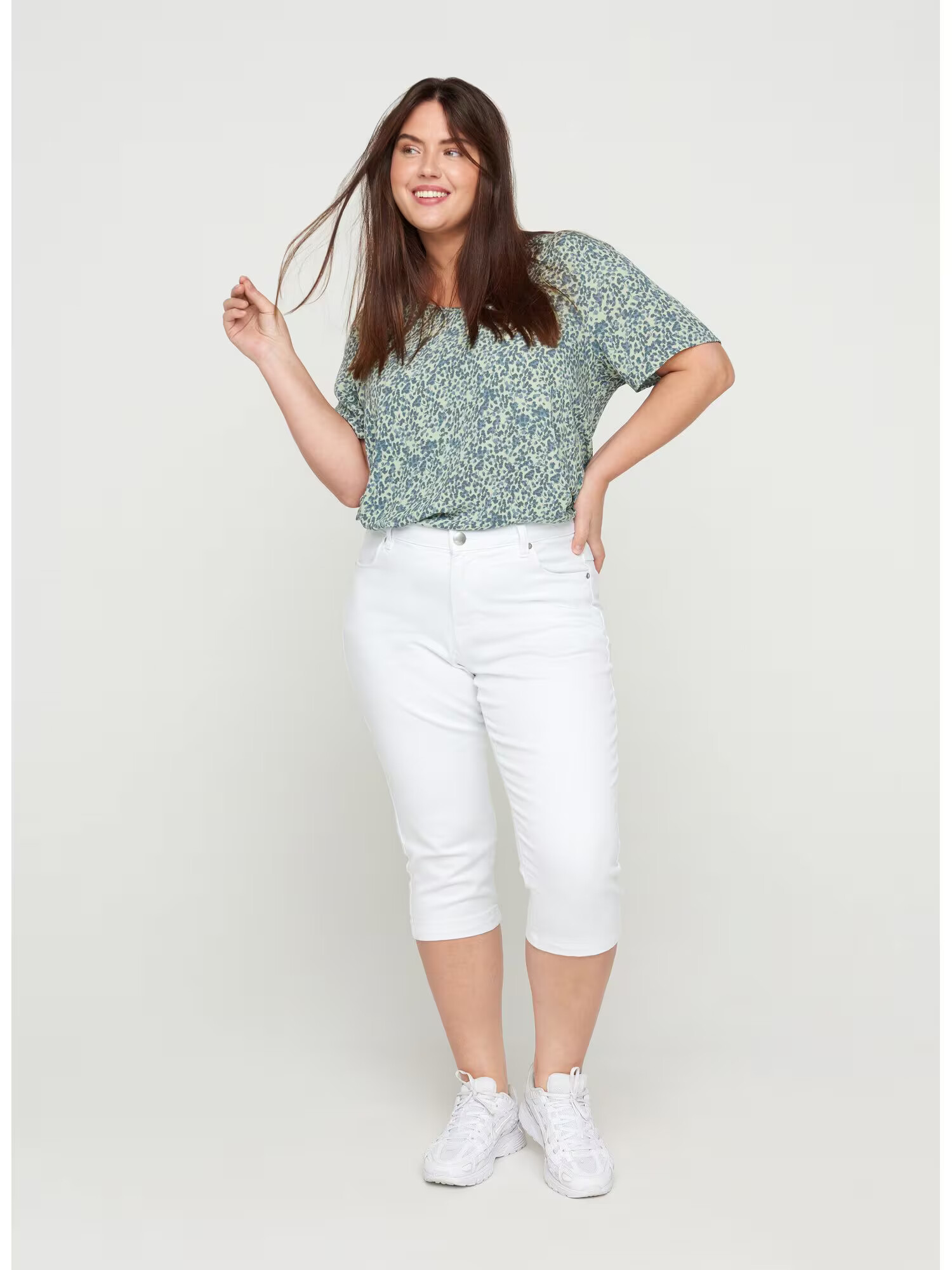 Zizzi Jeans 'Emily' alb denim - Pled.ro