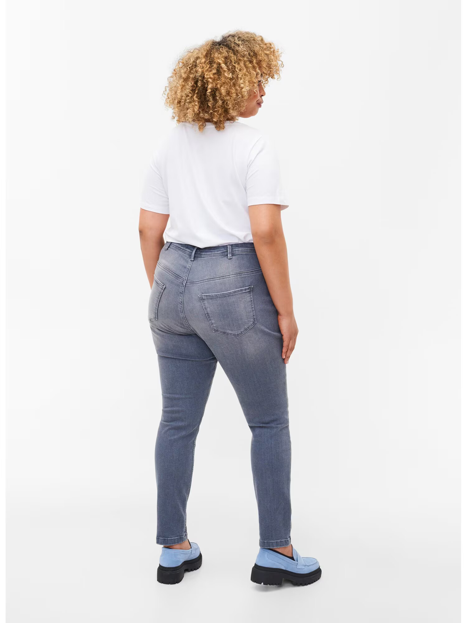 Zizzi Jeans 'Nille' gri denim - Pled.ro