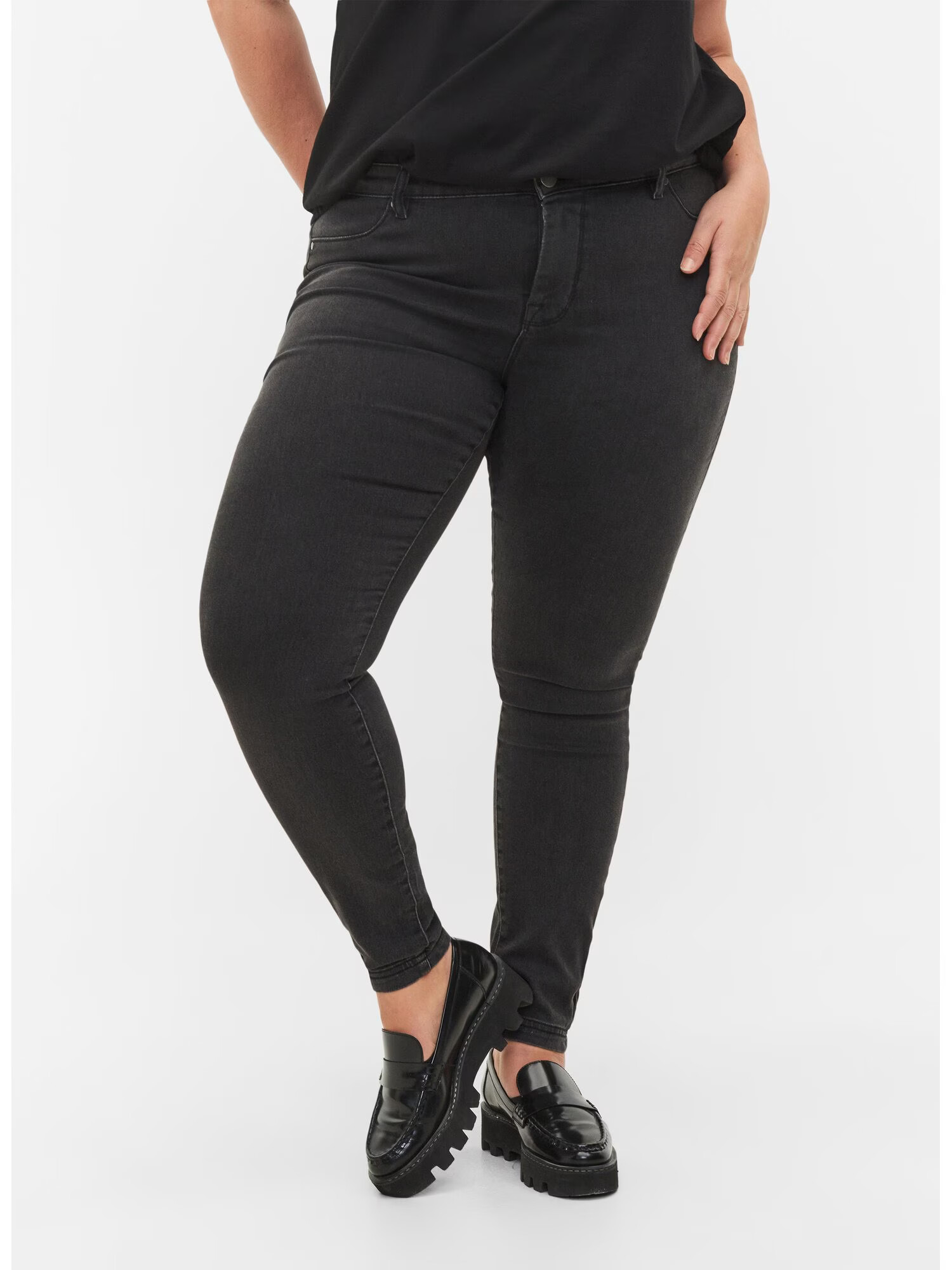 Zizzi Jeggings gri - Pled.ro