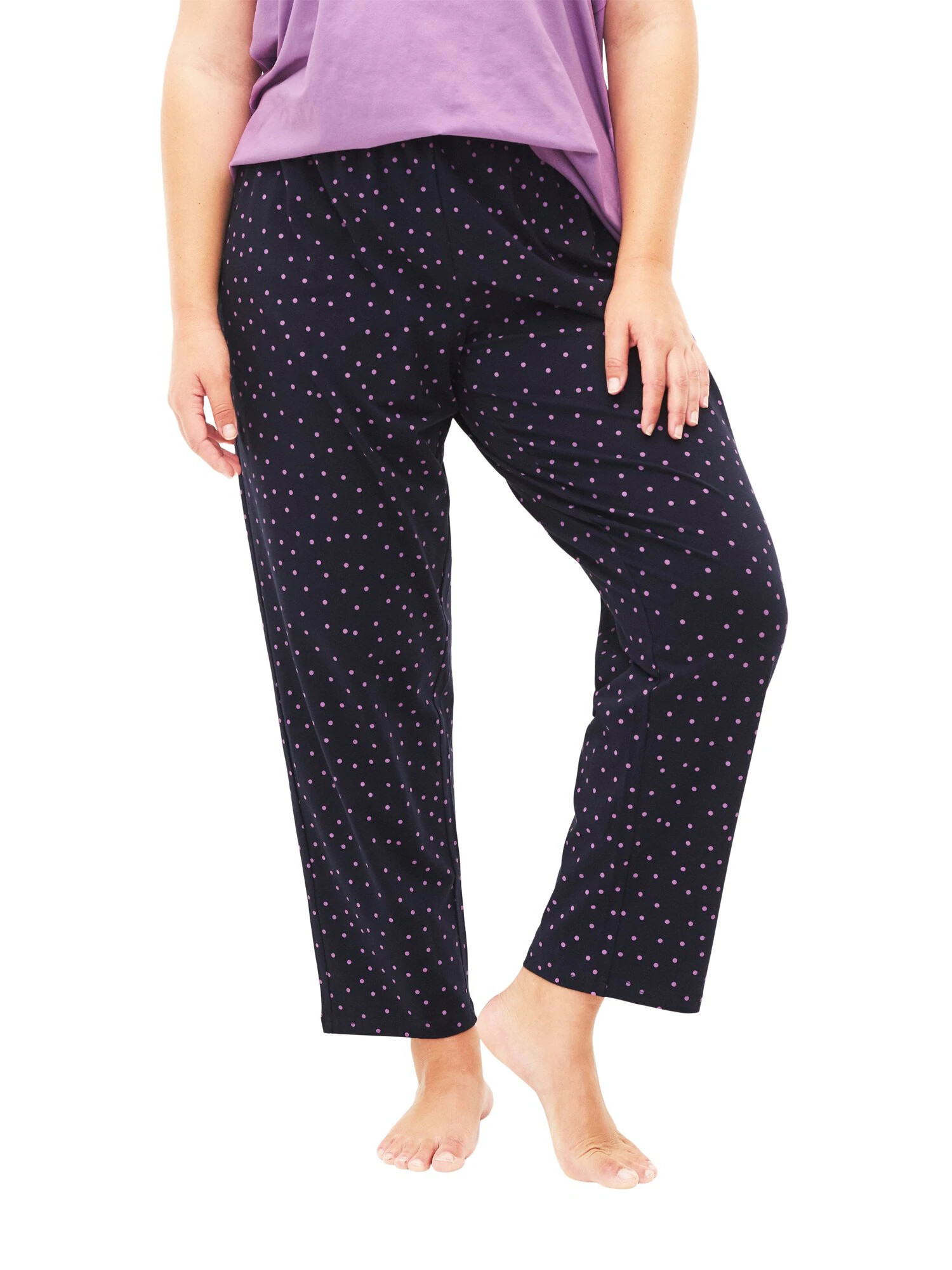 Zizzi Pantaloni de pijama 'MDANA' albastru / alb - Pled.ro